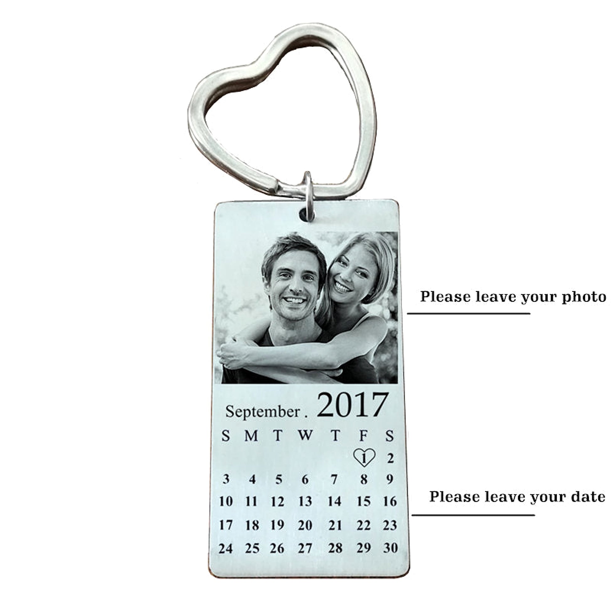 MemoryTag™ – Custom Calendar Photo Keychain | Stainless Steel - enhanced image 2