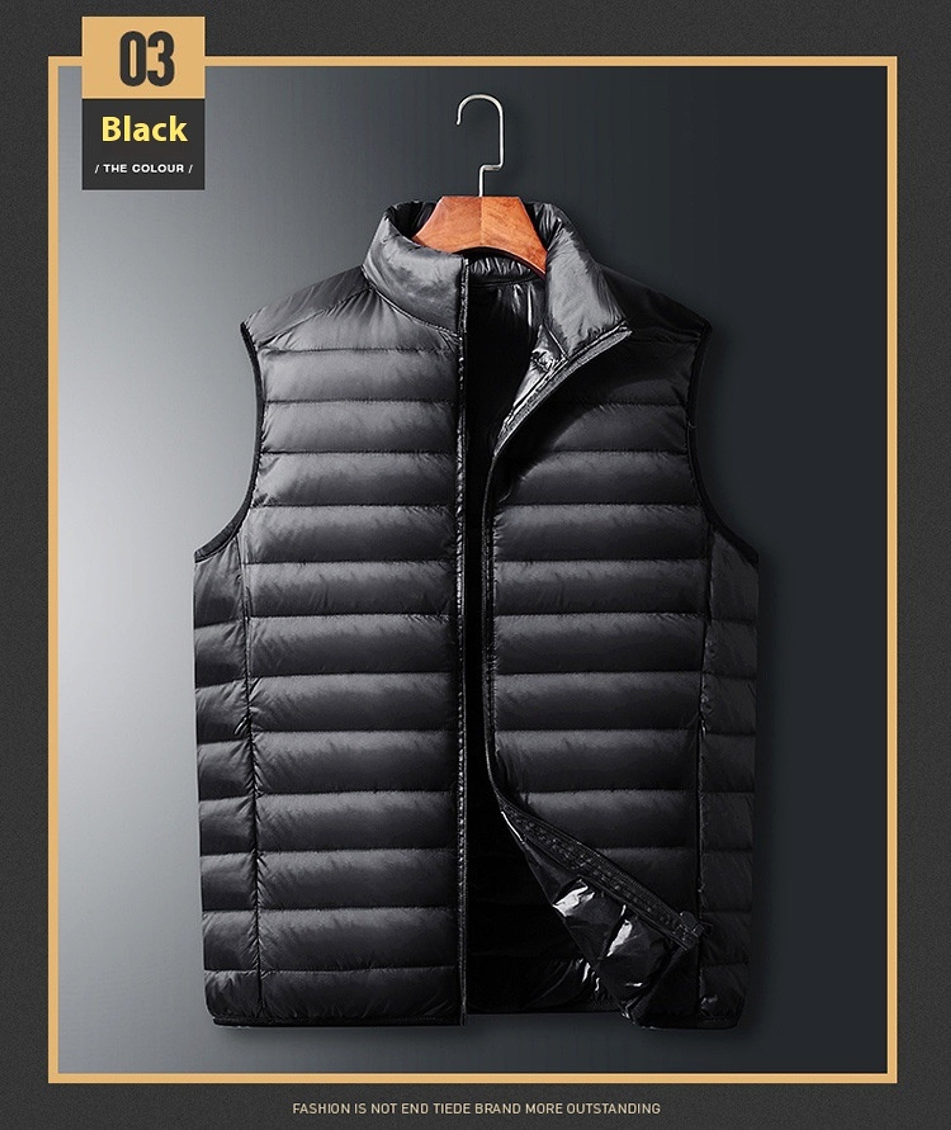 Men's And Women's Vest Coat Short Light Vest Stand Collar Top - enhanced image 2