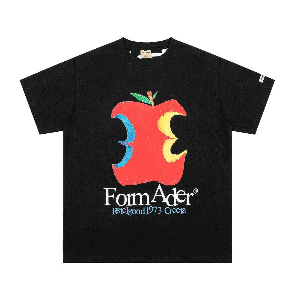 Men's Apple Bite Graphic Round Neck T-Shirt - enhanced image 2