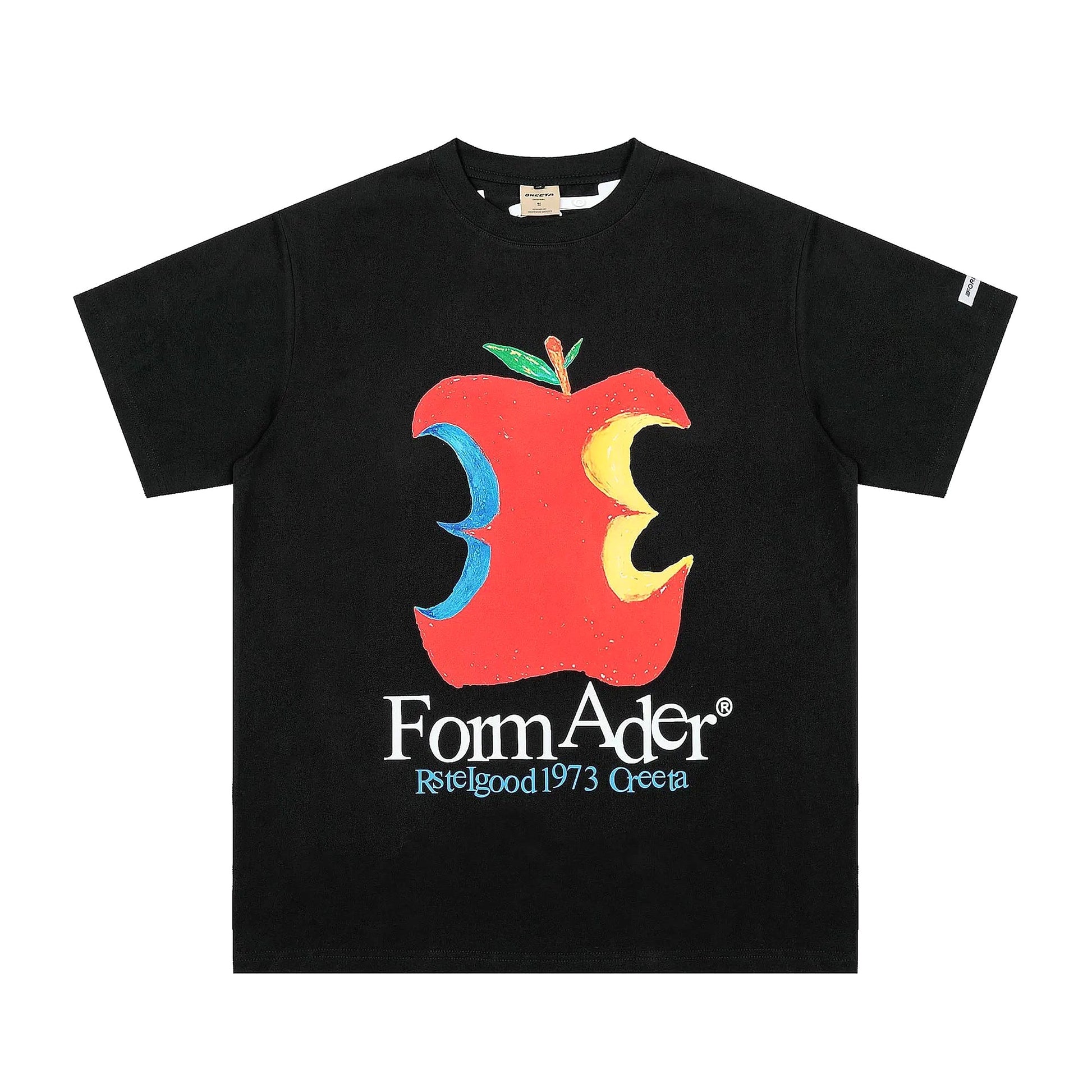 Men's Apple Bite Graphic Round Neck T-Shirt - enhanced image 2