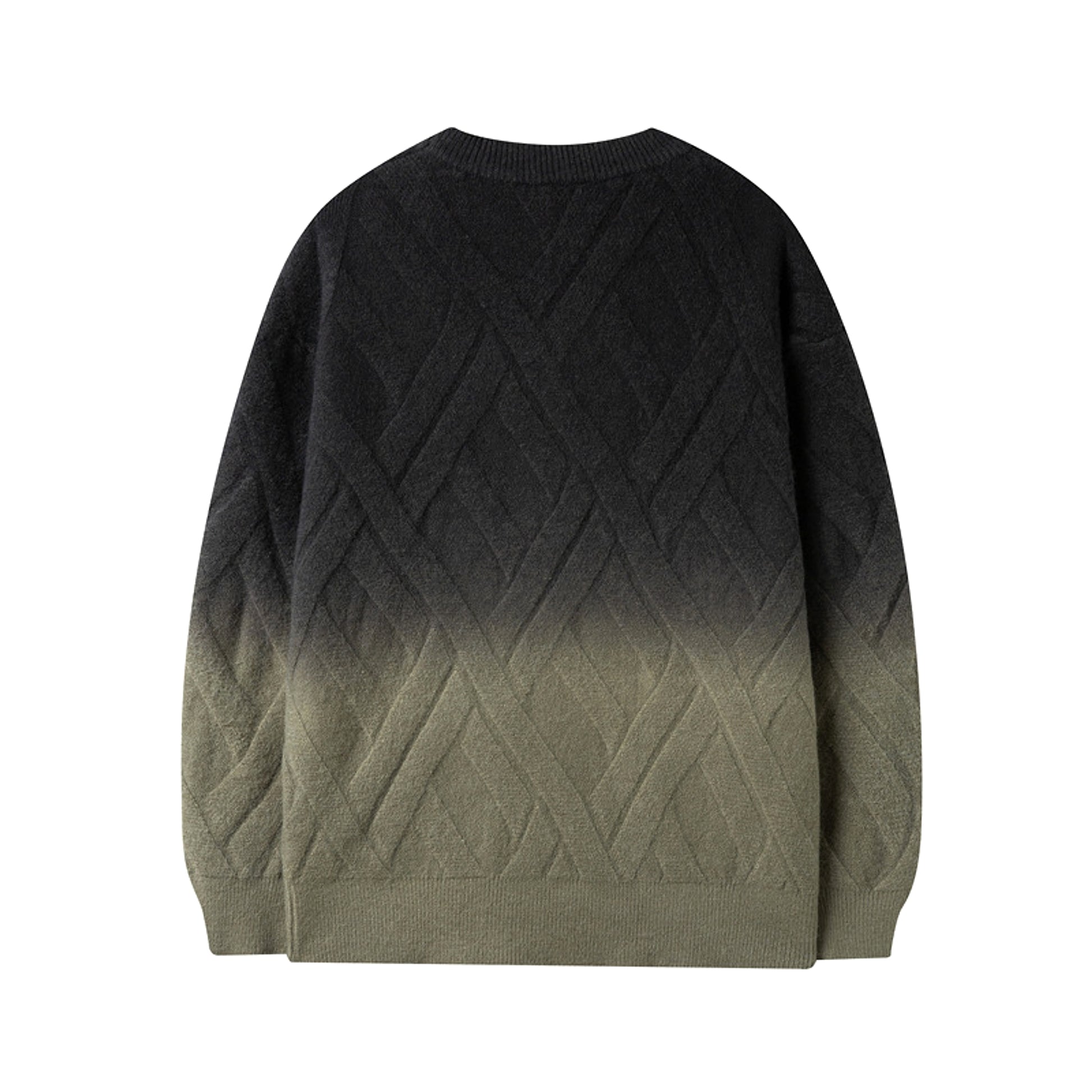 Men's Casual Retro Crew Neck Rhombus Tie-dyed Sweater - enhanced image 2