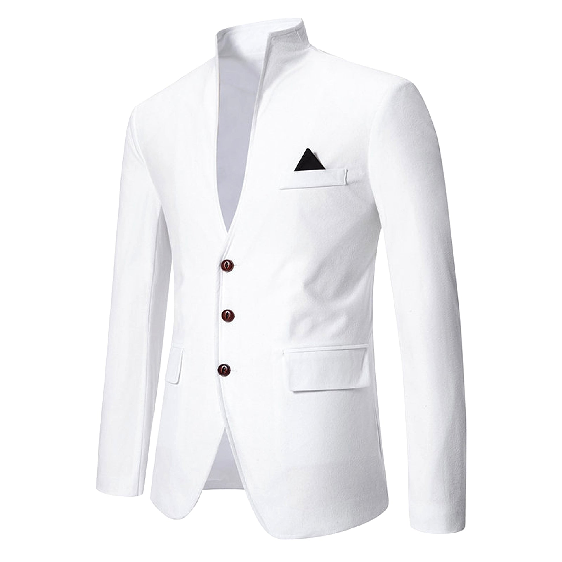 UrbanEdge™ – Color Stitching Mandarin Collar Blazer - enhanced image 2