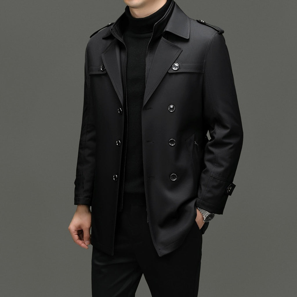 A.1 Men's Duster Mid-length Detachable Liner With Cotton Belt (Jacket) - enhanced image 2