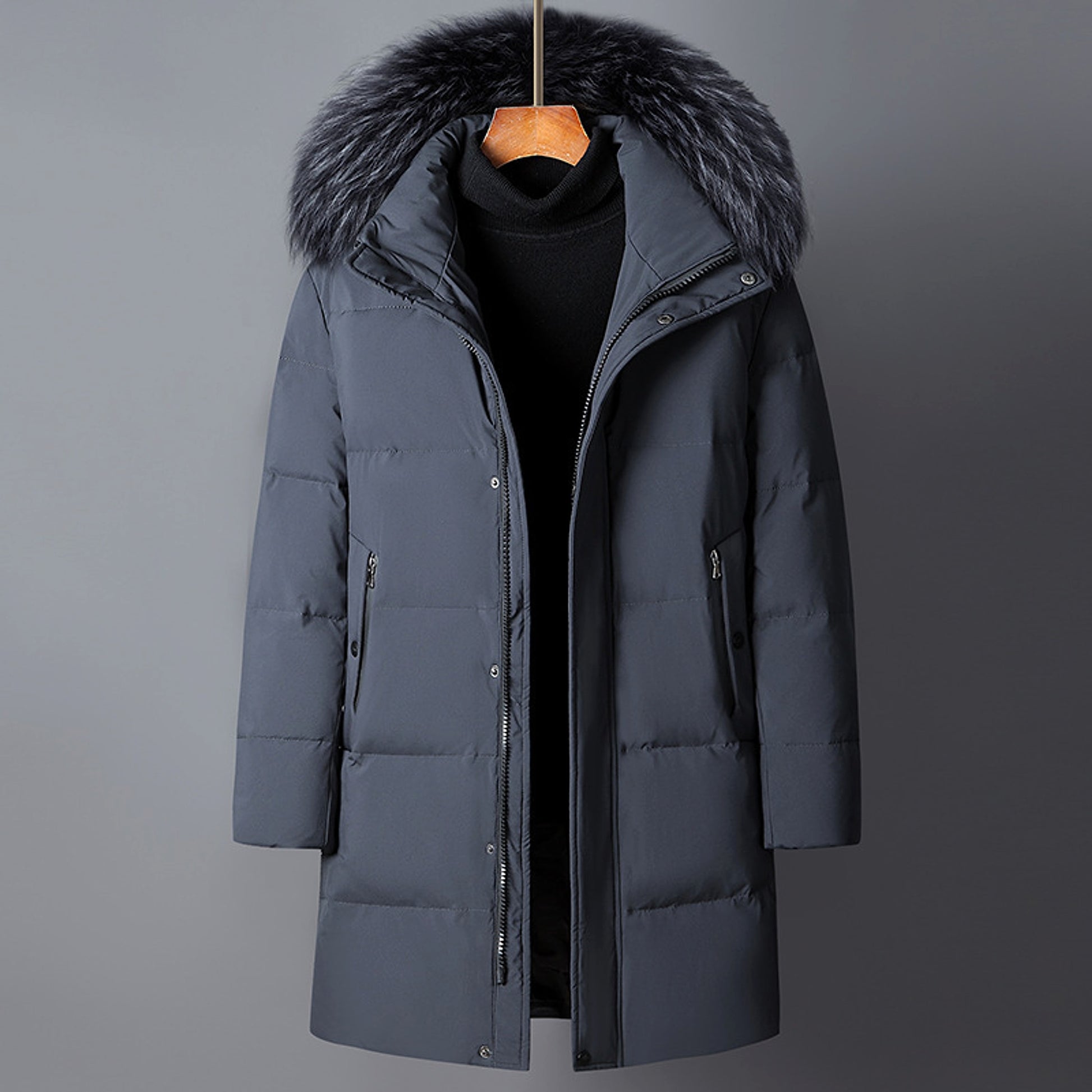 Men's Fashion Loose Down Jacket Coat - enhanced image 2