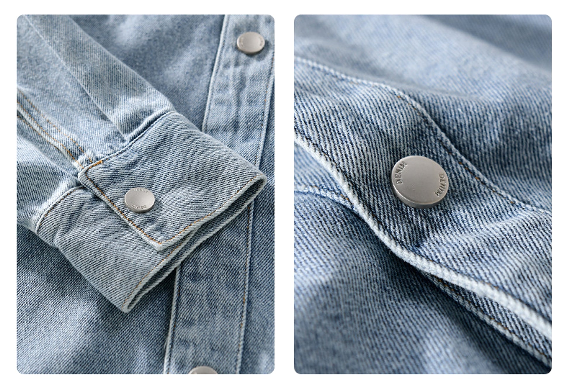 Men's Fashion Retro Denim Long-sleeved DressShirt - enhanced image 2