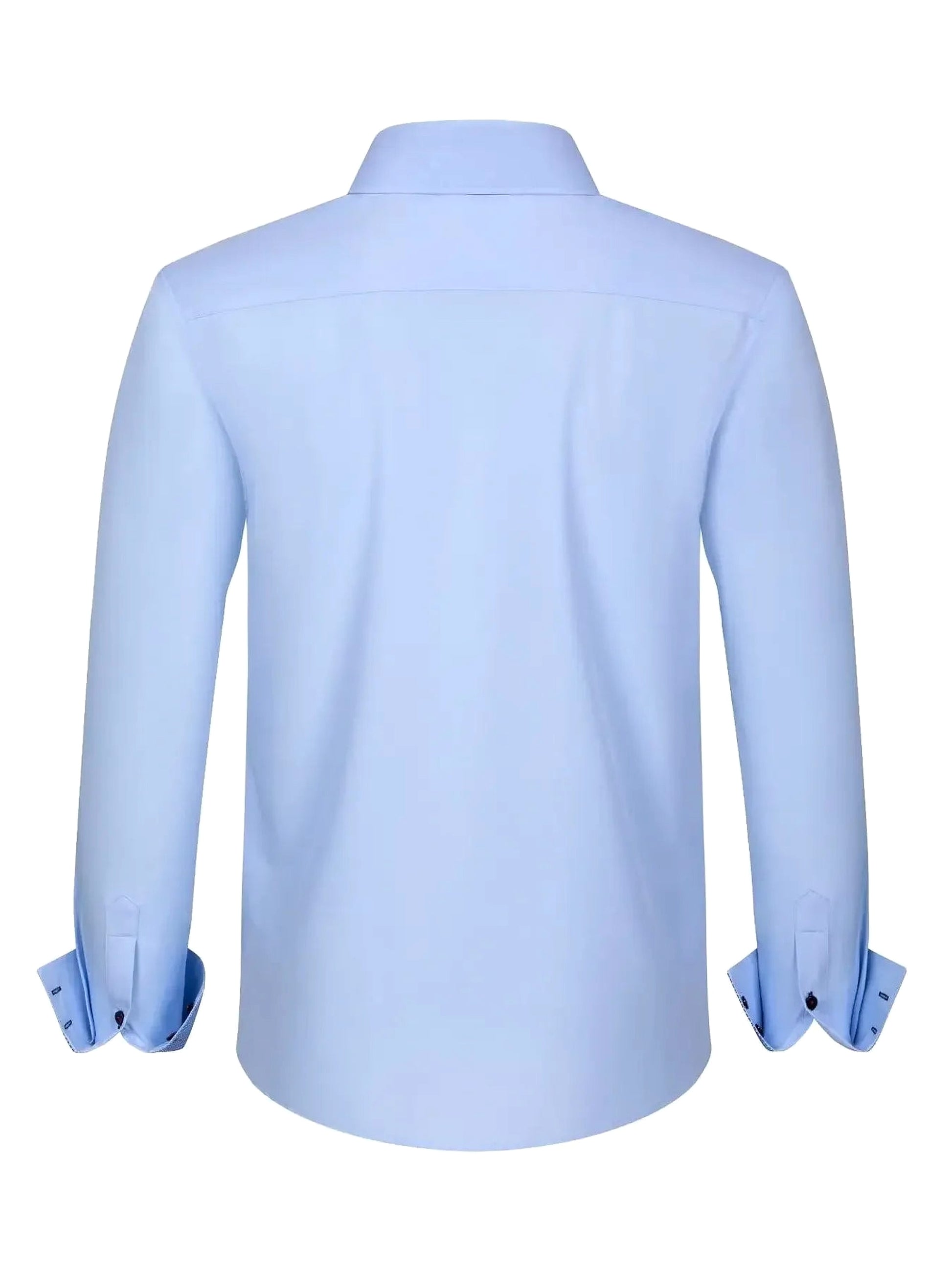 Men's Full Size Button-Down Casual Shirt with Contrast Cuffs Plus Size - enhanced image 2