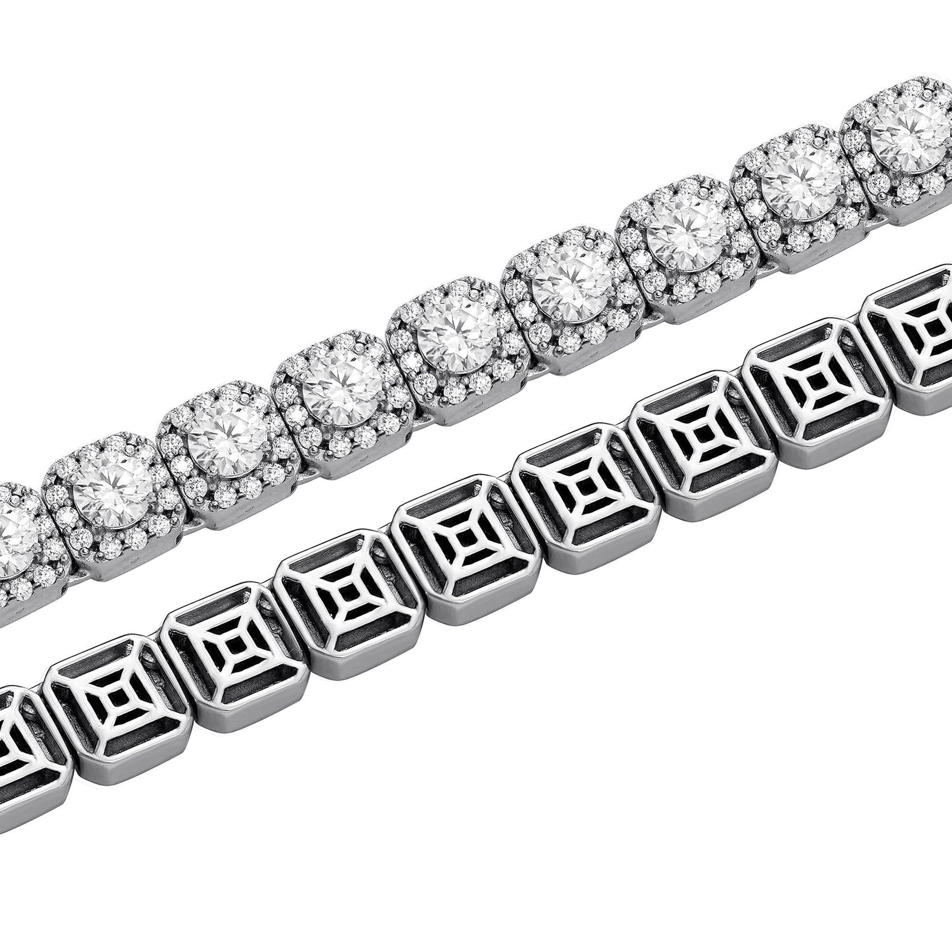 Men's Hip Hop Necklace Silver Candy - enhanced image 2