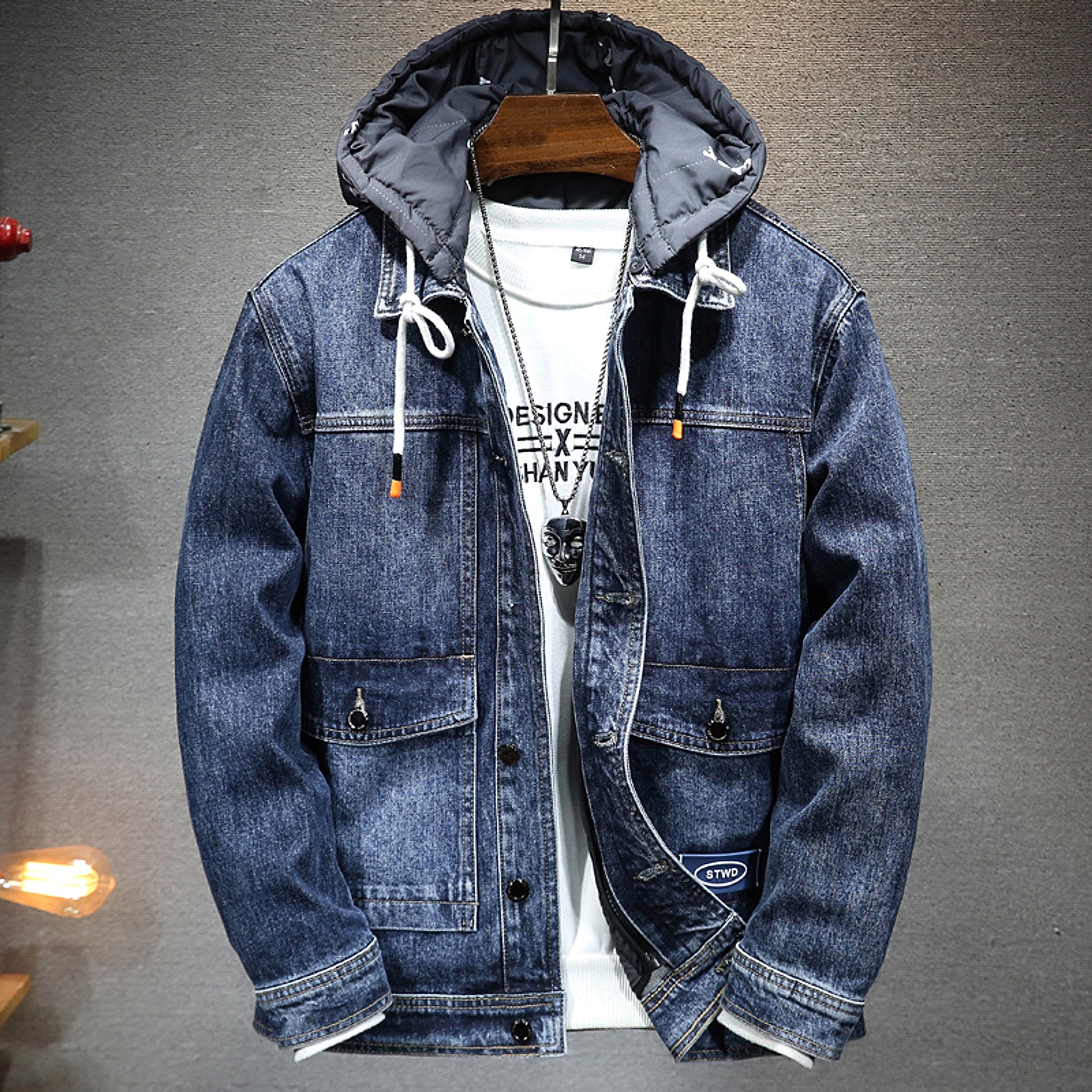Men's Loose Hooded Thickened Fleece Jacket - enhanced image 2