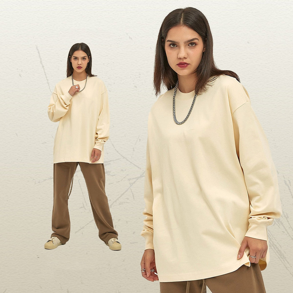 Men's Loose Long-sleeved T-shirt Top - enhanced image 2