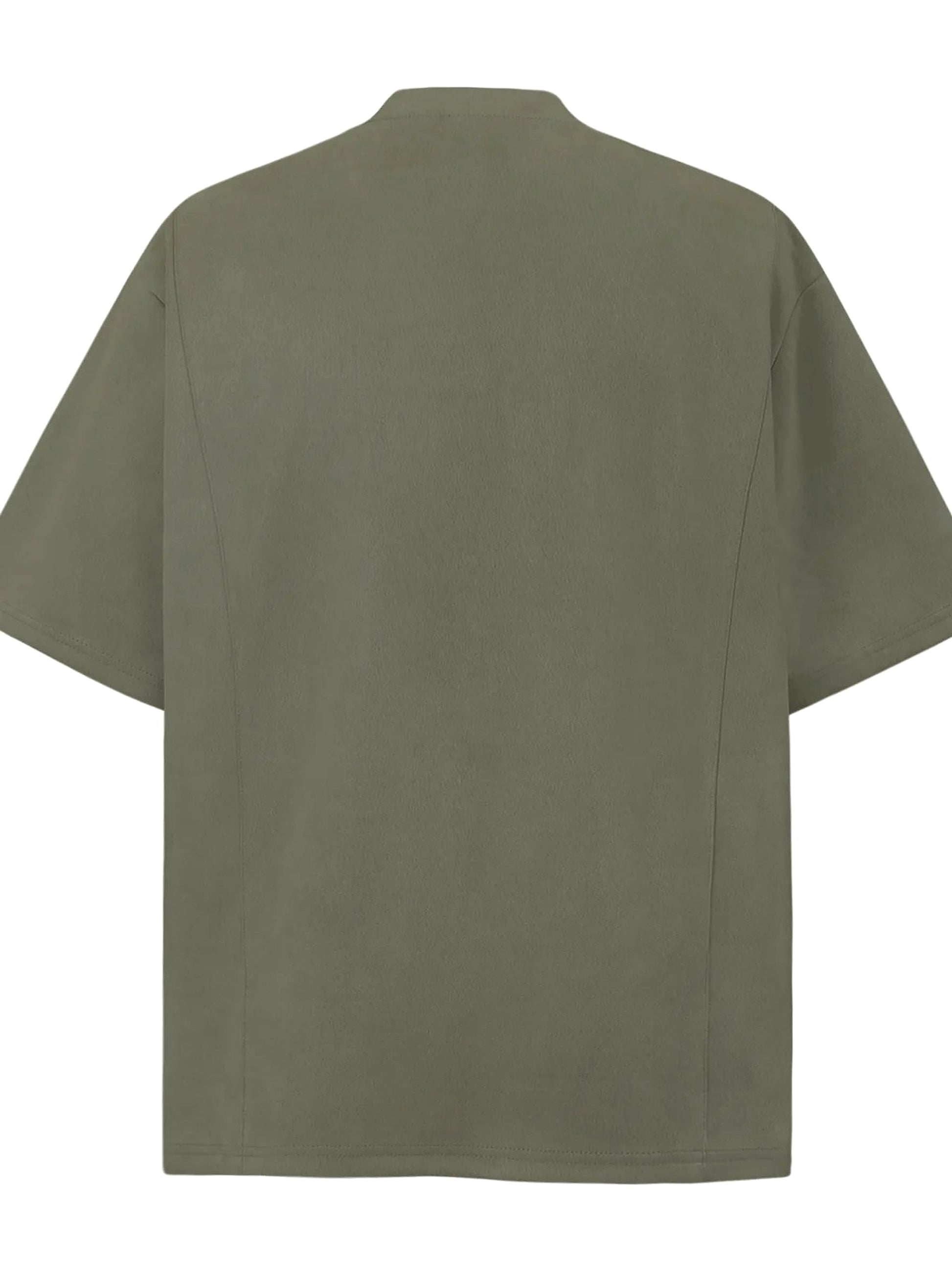 Men's Oversized Diagonal Zip Short Sleeve T-Shirt - enhanced image 2