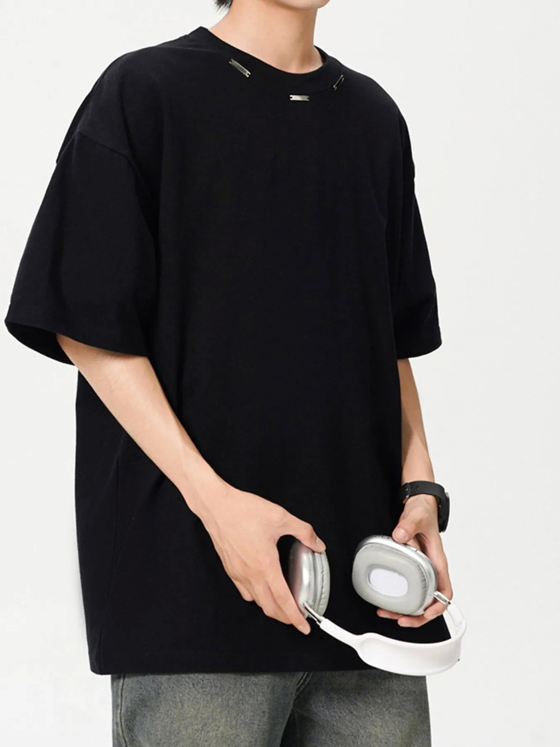 Men's Plus Size Oversized Crew Neck Short Sleeve T-Shirt - enhanced image 2