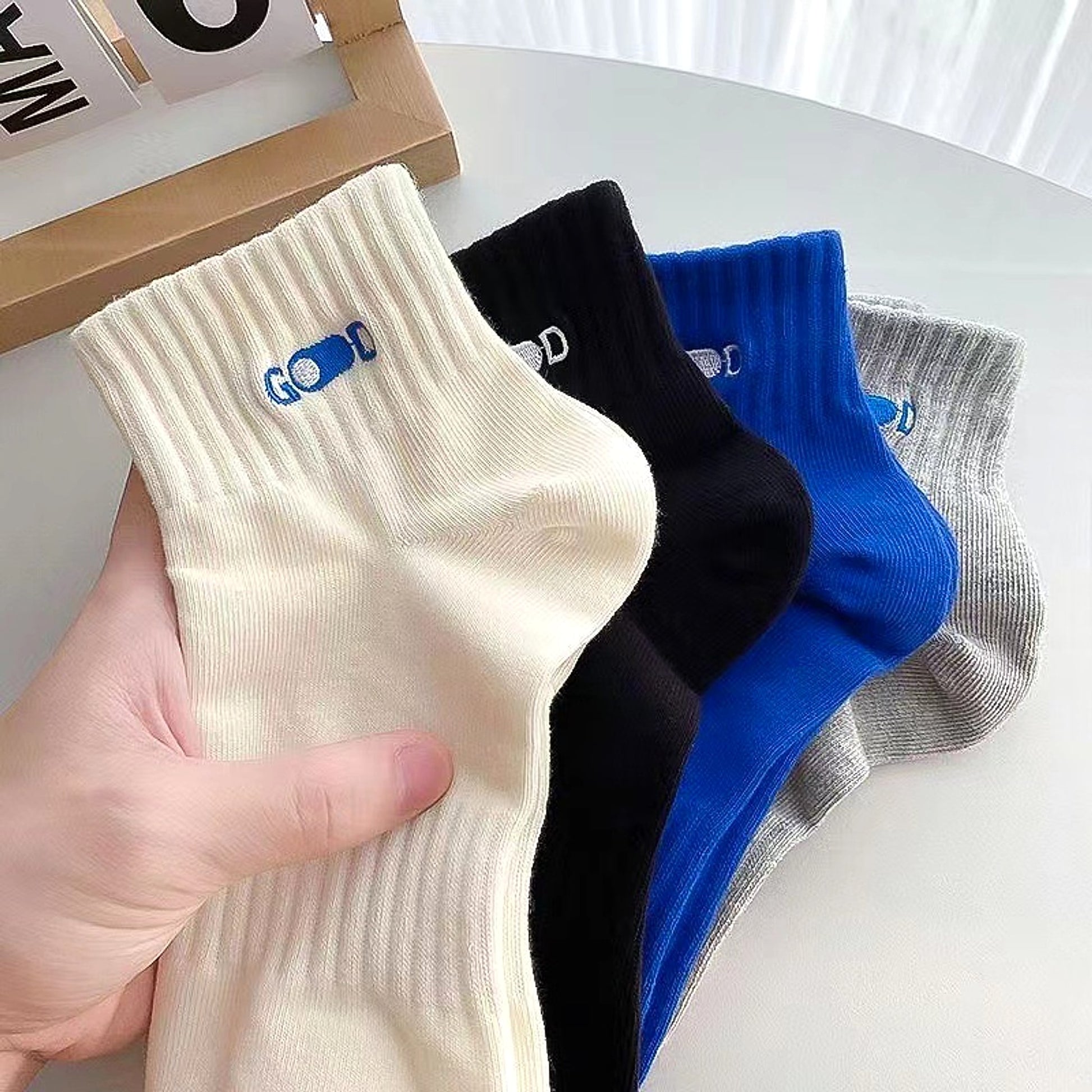 GOOD  - Men's Pure Cotton Deodorant Feetsweat Absorbing Sports Socks - enhanced image 2