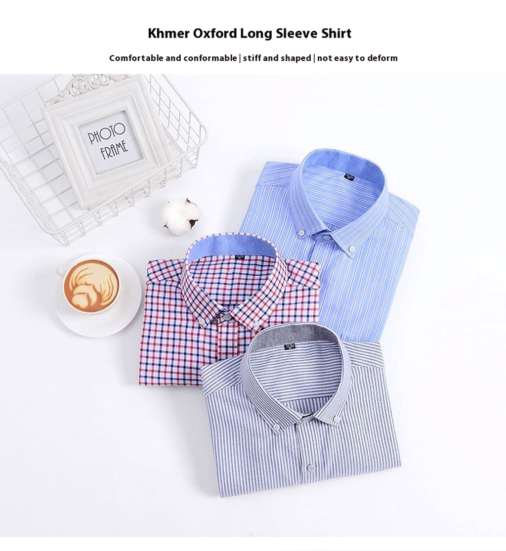 Men's Purified Cotton Long Sleeve DressShirt Anti-wrinkle Heartless Slim Fit - enhanced image 2