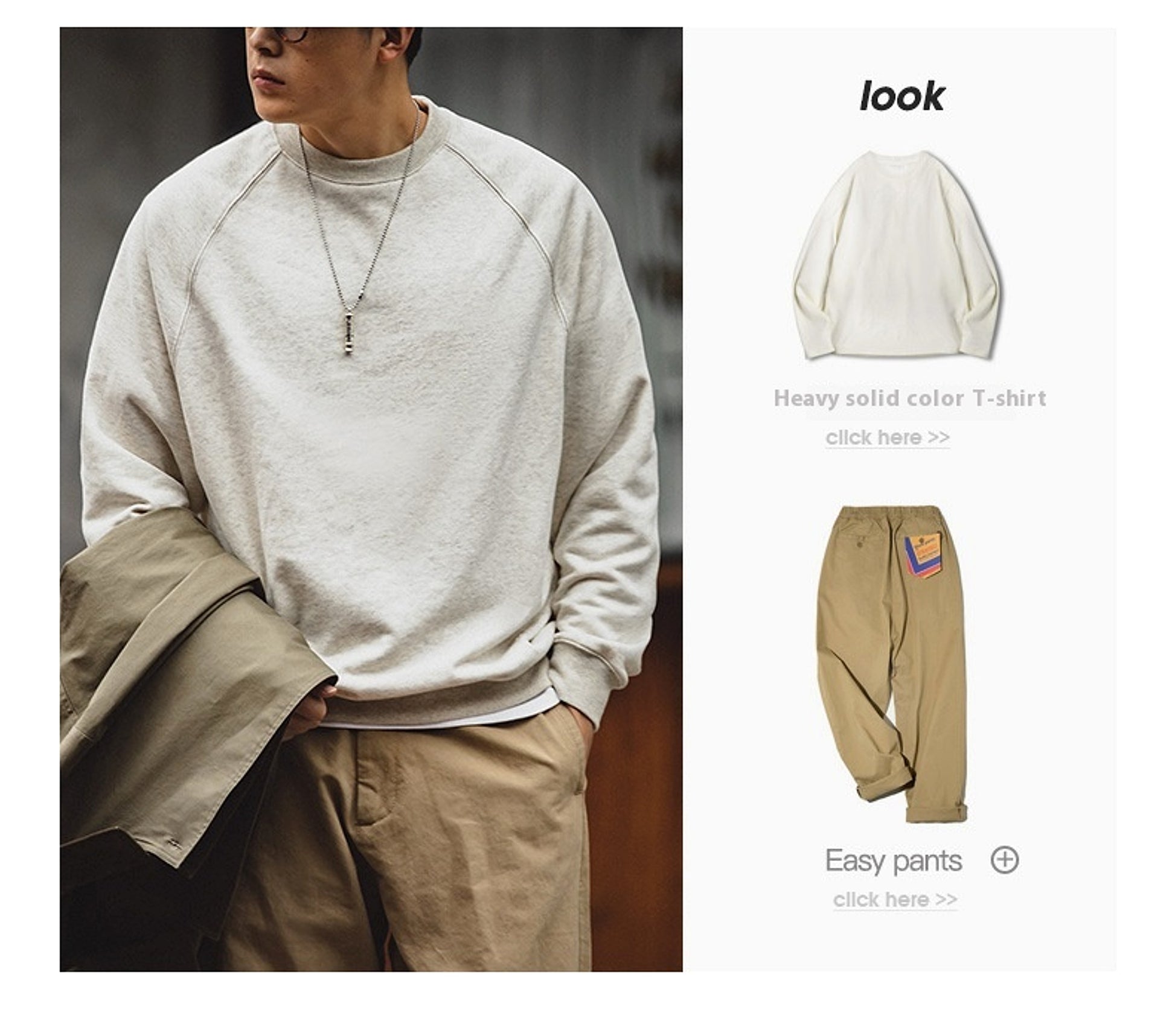 Men's Retro Washed Heavy Fabric Crewneck Sweater – Vintage Casual Style - enhanced image 2