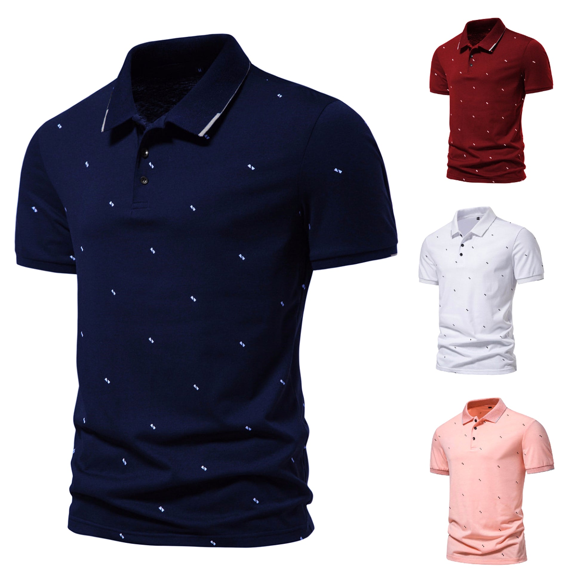Men's Short Sleeve Fashion Printed Polo T-Shirt - enhanced image 2