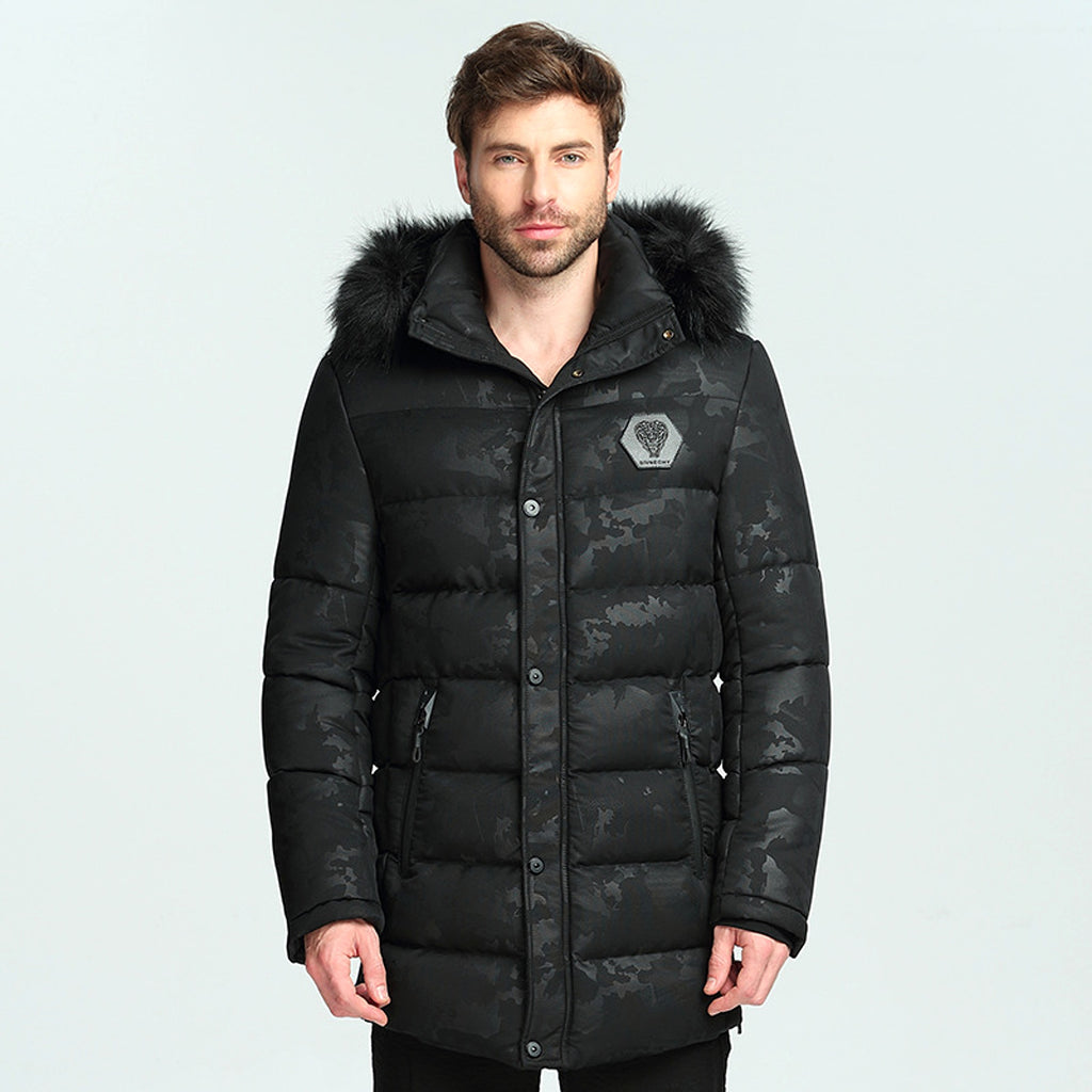 Men's Short Thickened Winter Outdoor Cotton-padded Clothing British Fur Collar Coat Jacket - enhanced image 2