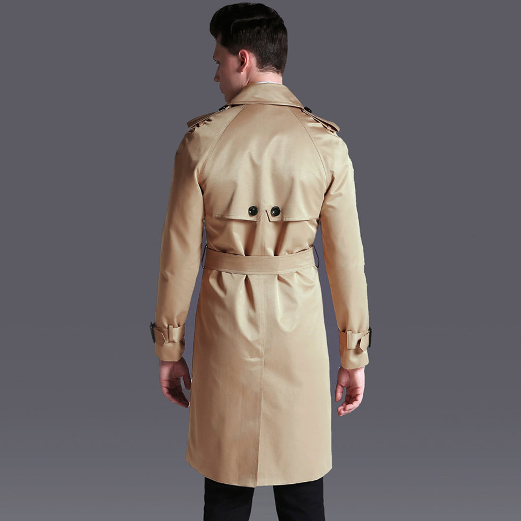 Men's Trench English Double-breasted Coat - enhanced image 2
