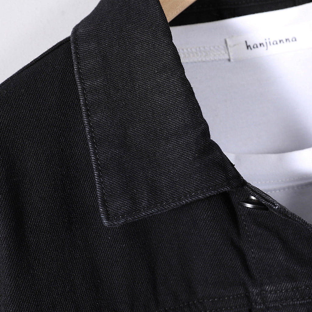 Men's Year Denim Clothes Black DressShirt - enhanced image 2