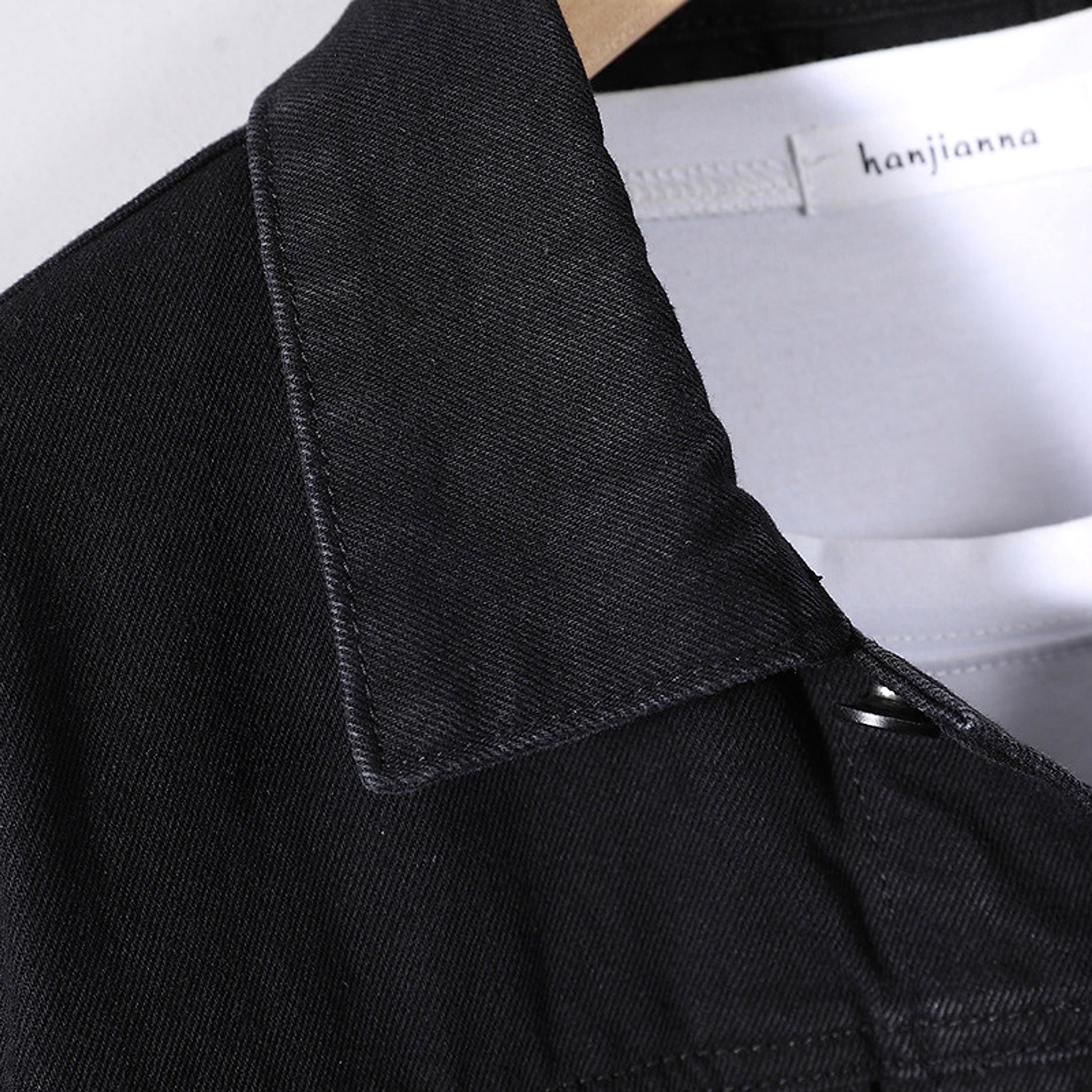 Men's Year Denim Clothes Black DressShirt - enhanced image 2