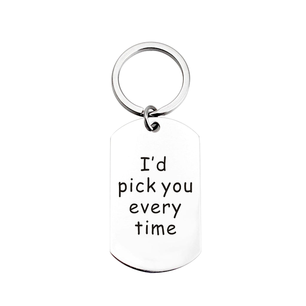Custom Engraved Titanium Steel Keychain – Personalized Gift - enhanced image 2