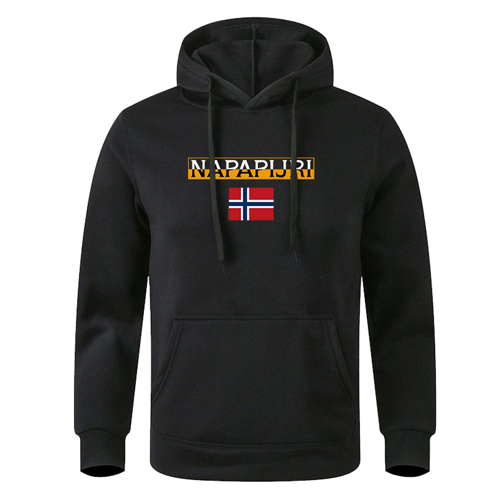 Napapijri Men's Pullover Hoodie Printed Sweater Casual - enhanced image 2