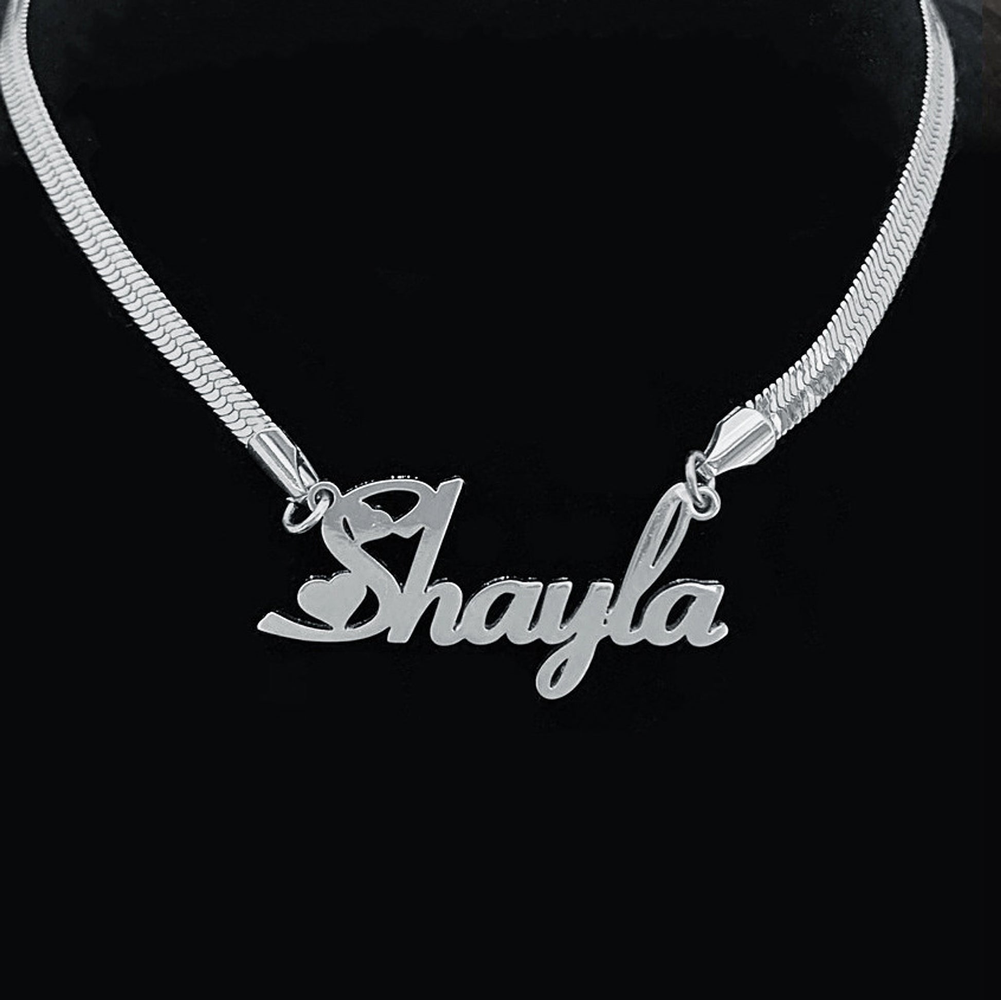 Necklace Stainless Steel Name Snake Chain Necklace - enhanced image 2
