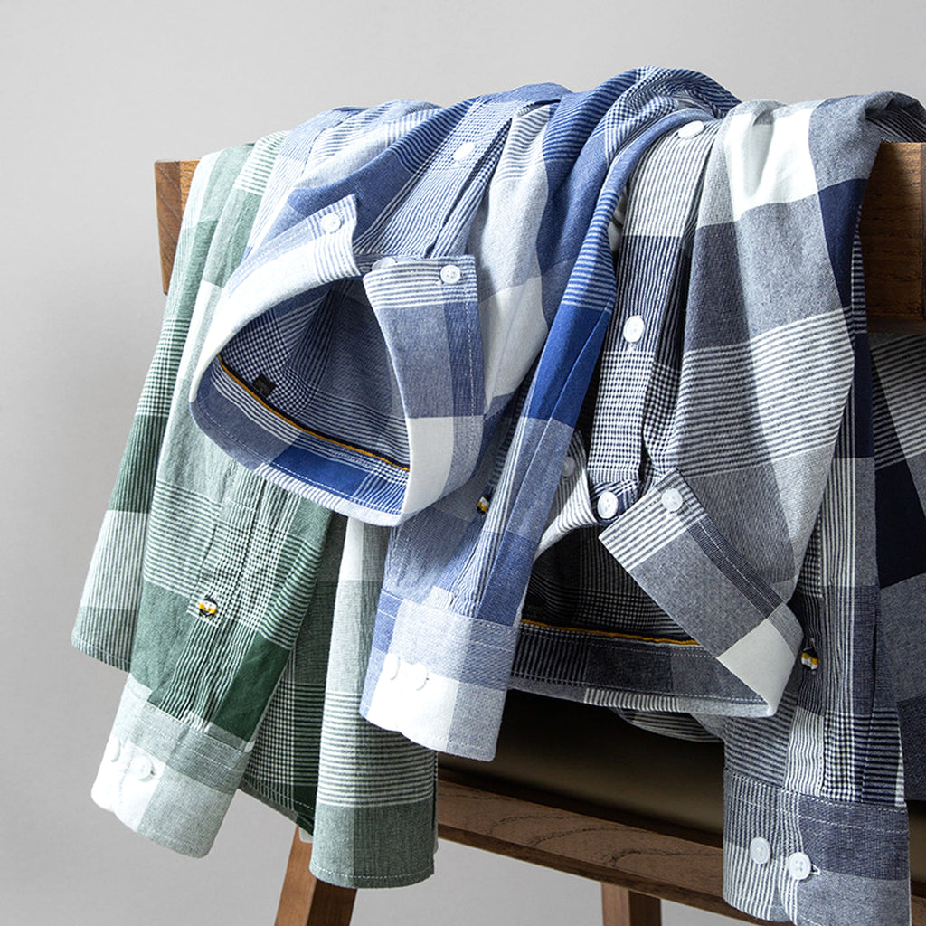 New Cotton Men's Long-sleeved British Plaid DressShirt - enhanced image 2