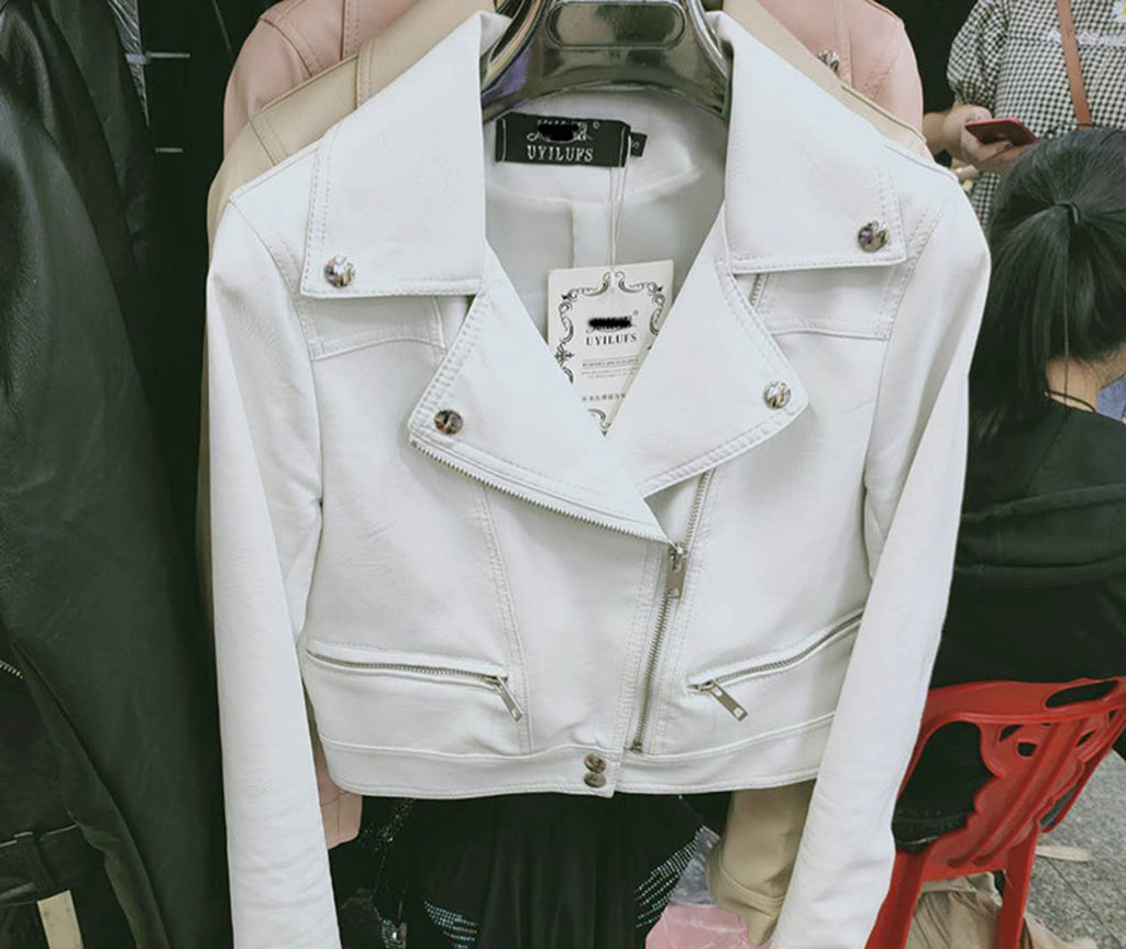 Perfect Biker Style – Slim Fit Faux Leather Jacket - enhanced image 2