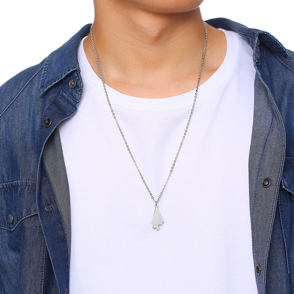 Personalized Pendant Titanium Steel Five-pointed Star Necklace DIY Lettering Present - enhanced image 2