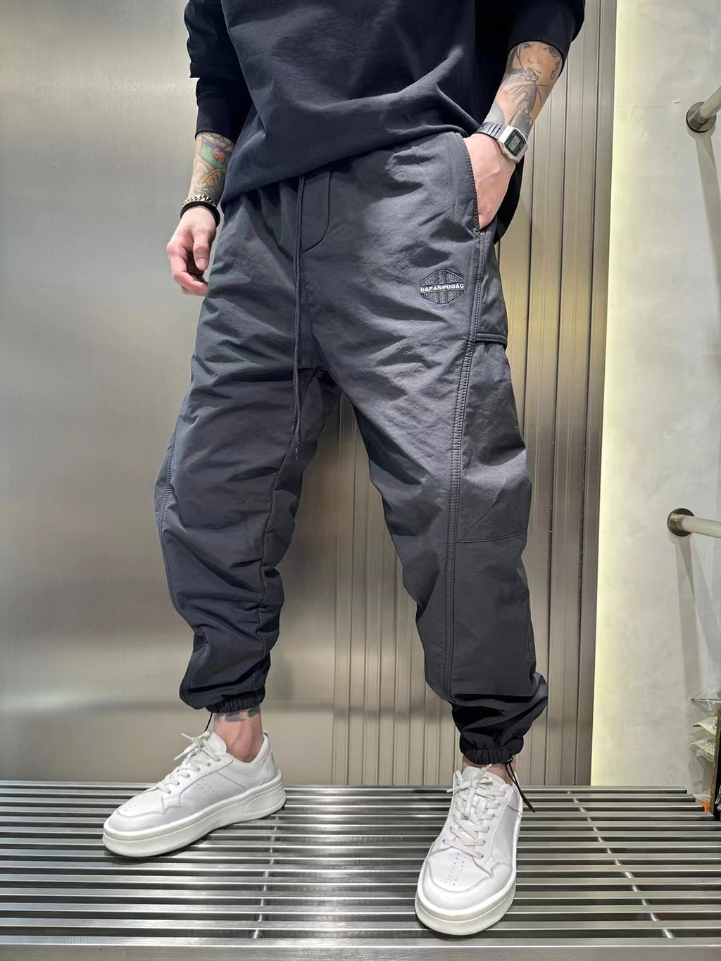 Plush And Thickened Leisure Wear Pants (Jeans) Men - enhanced image 2