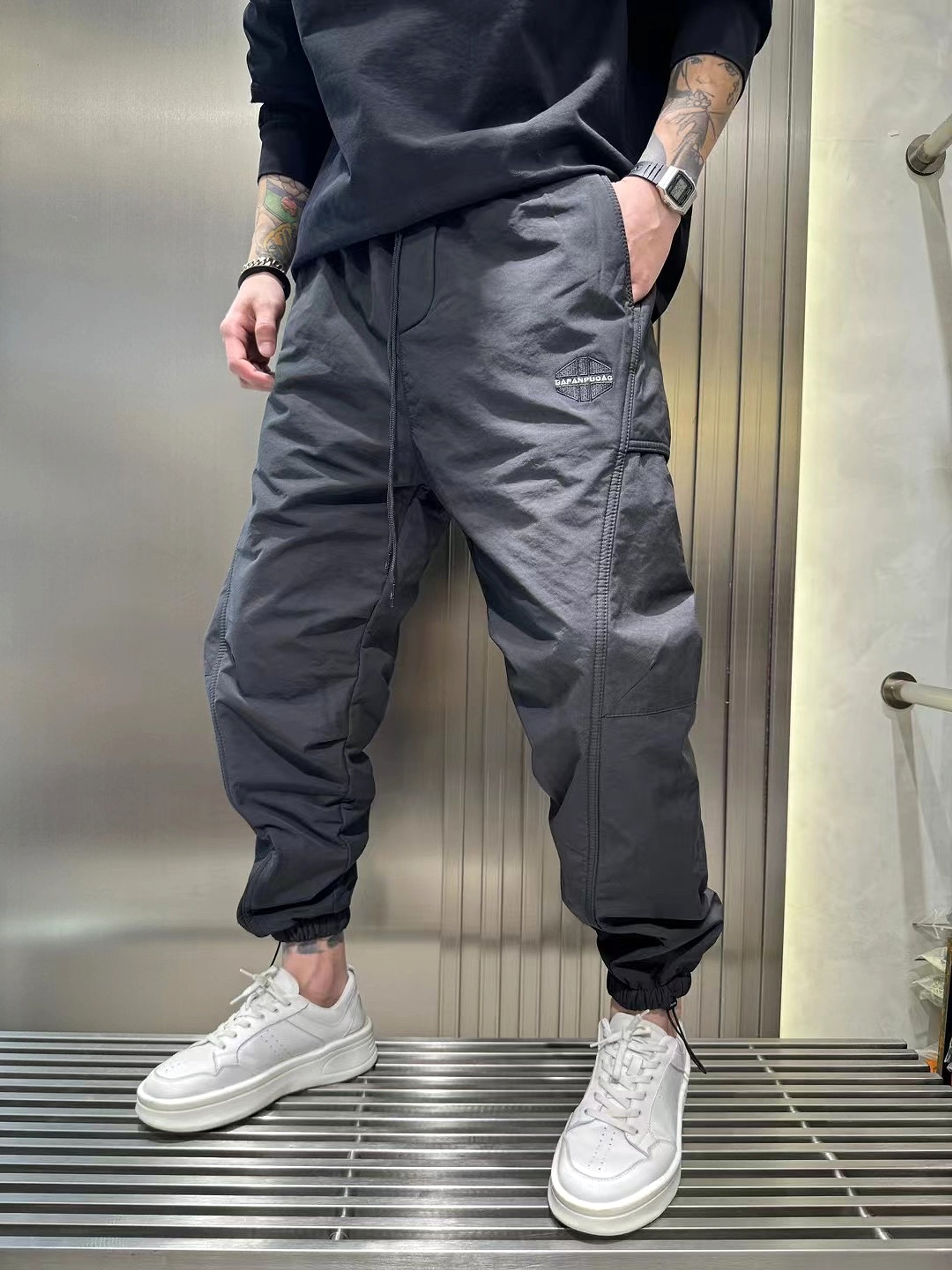 Plush And Thickened Leisure Wear Pants (Jeans) Men - enhanced image 2