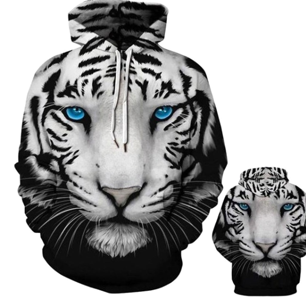 POLAR TIGER - Casual Hooded Men Sweater - enhanced image 2
