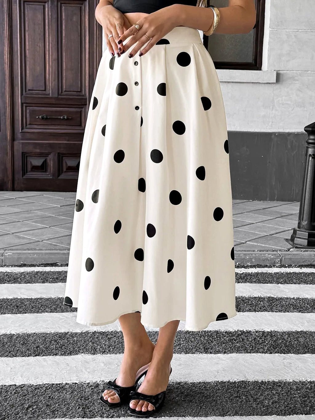 Polka Dot Skirt - enhanced image 2