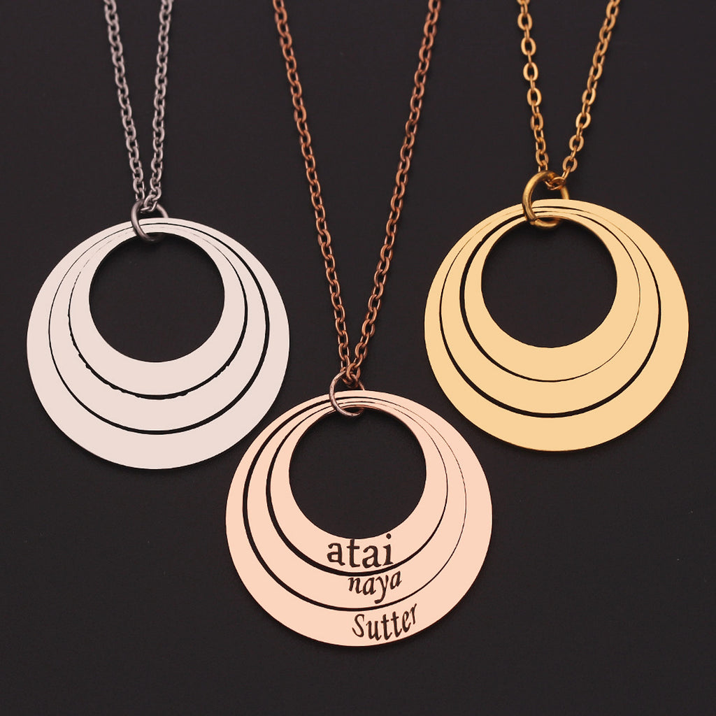 Custom Engraved Three-Name Necklace – A Symbol of Love & Connection! - enhanced image 2