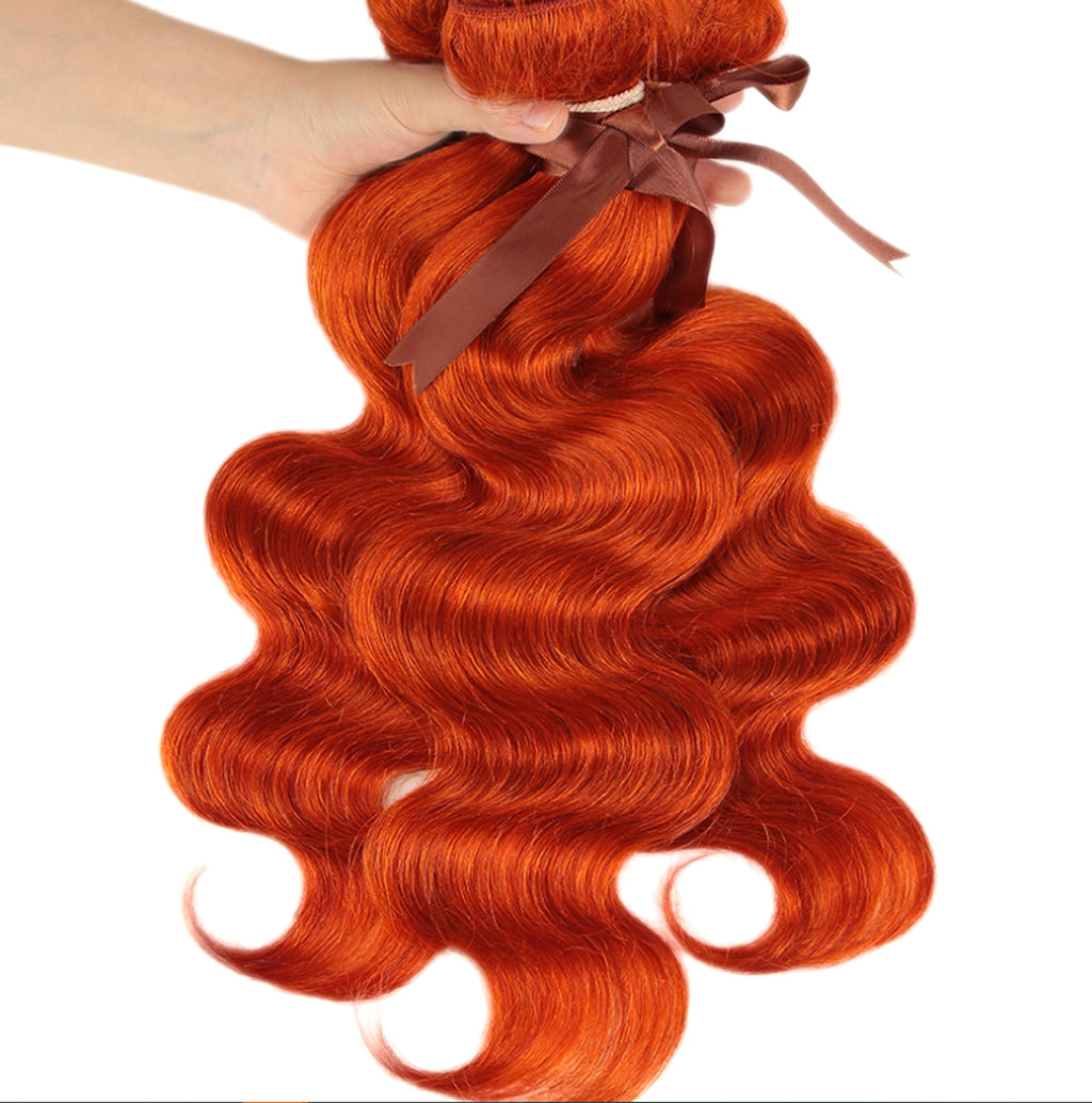 LuxeWave Real Hair Curtain Block Orange - enhanced image 2
