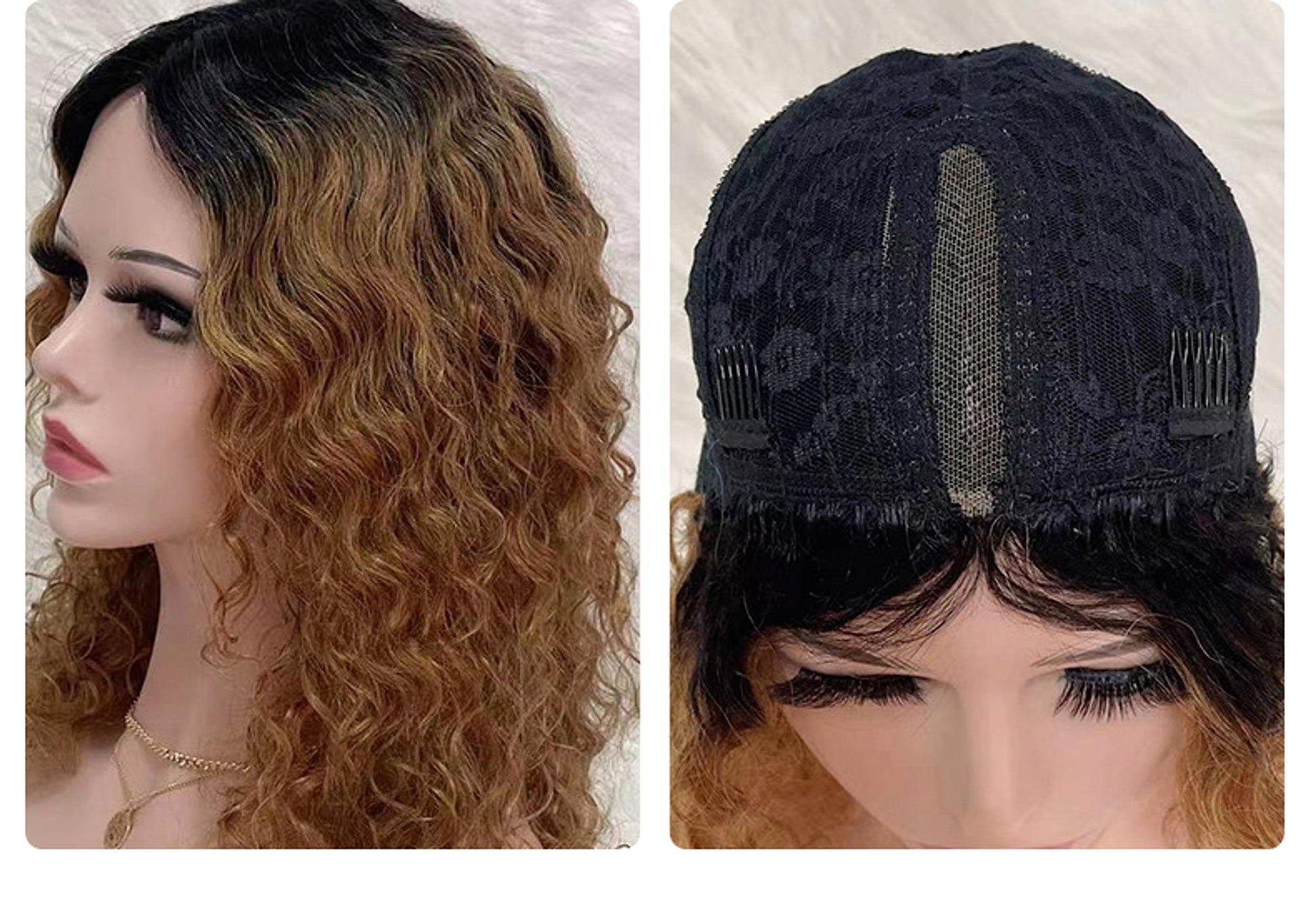 Reality Wig Real Hair Set Sewing Hand Knitted Real Hair - enhanced image 2