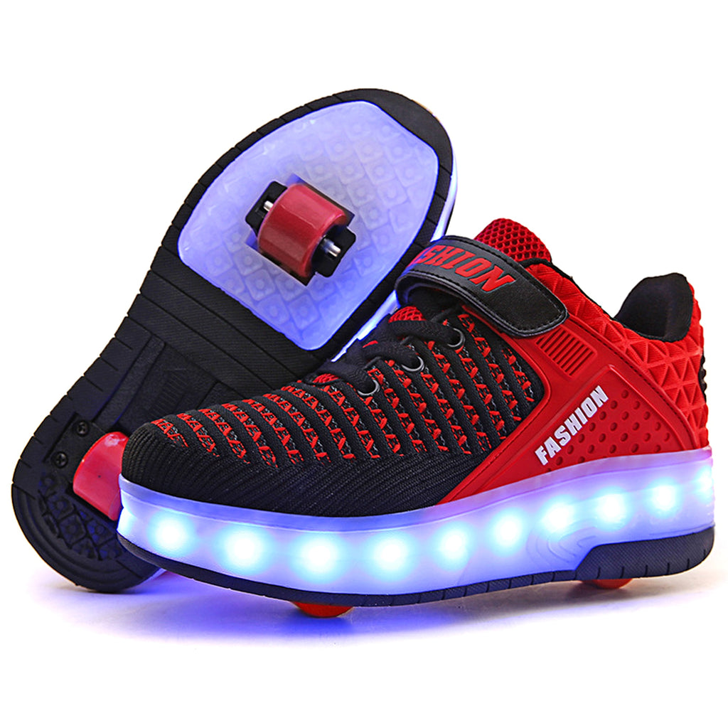 Rechargeable Heelys New Style Children'S Men'S And Women'S Shoes Pulley Student Single And Double RollerAdult Skates - enhanced image 2