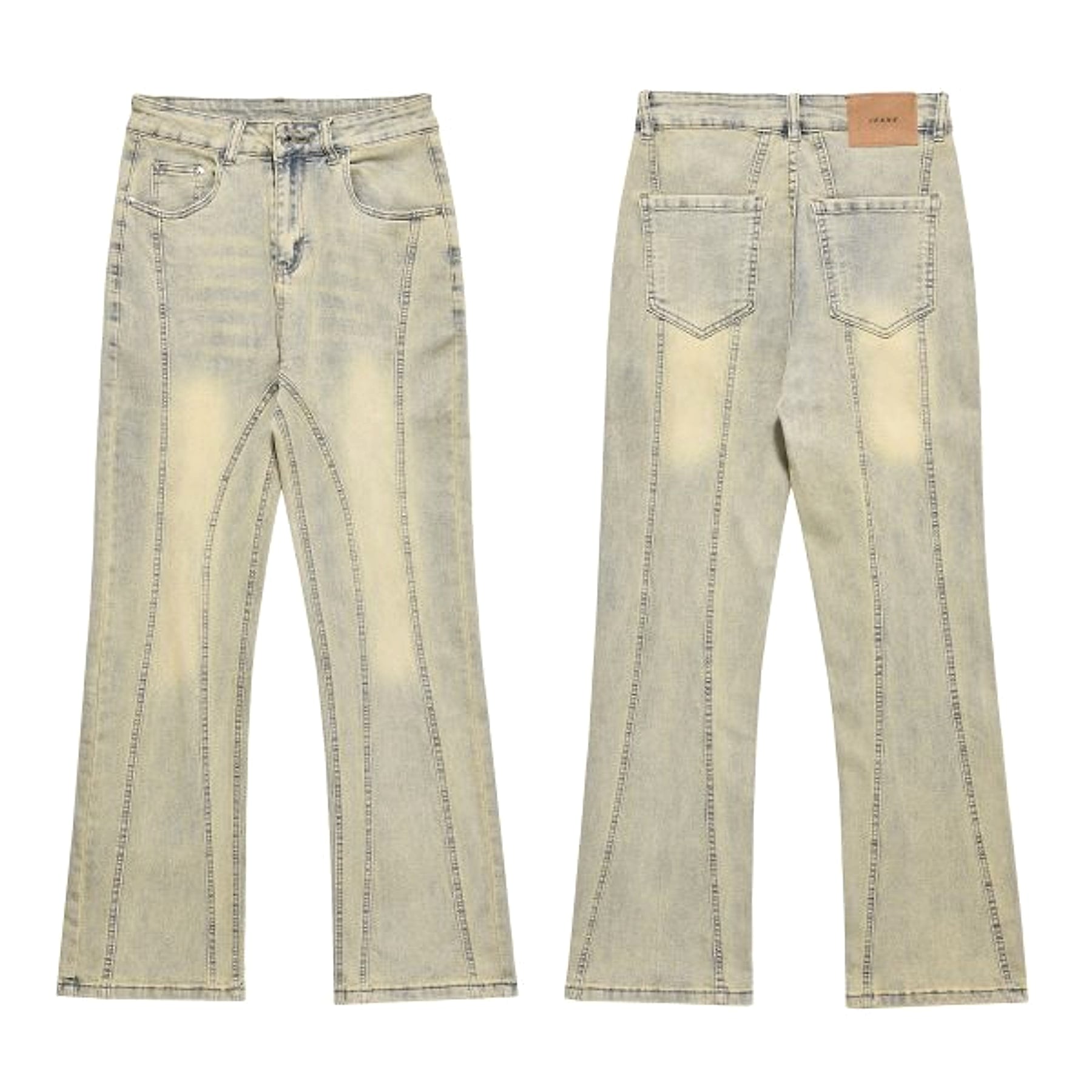 RO Style Wide Leg Patchwork Cargo Pants Women 's Jeans Youth Unisex - enhanced image 2