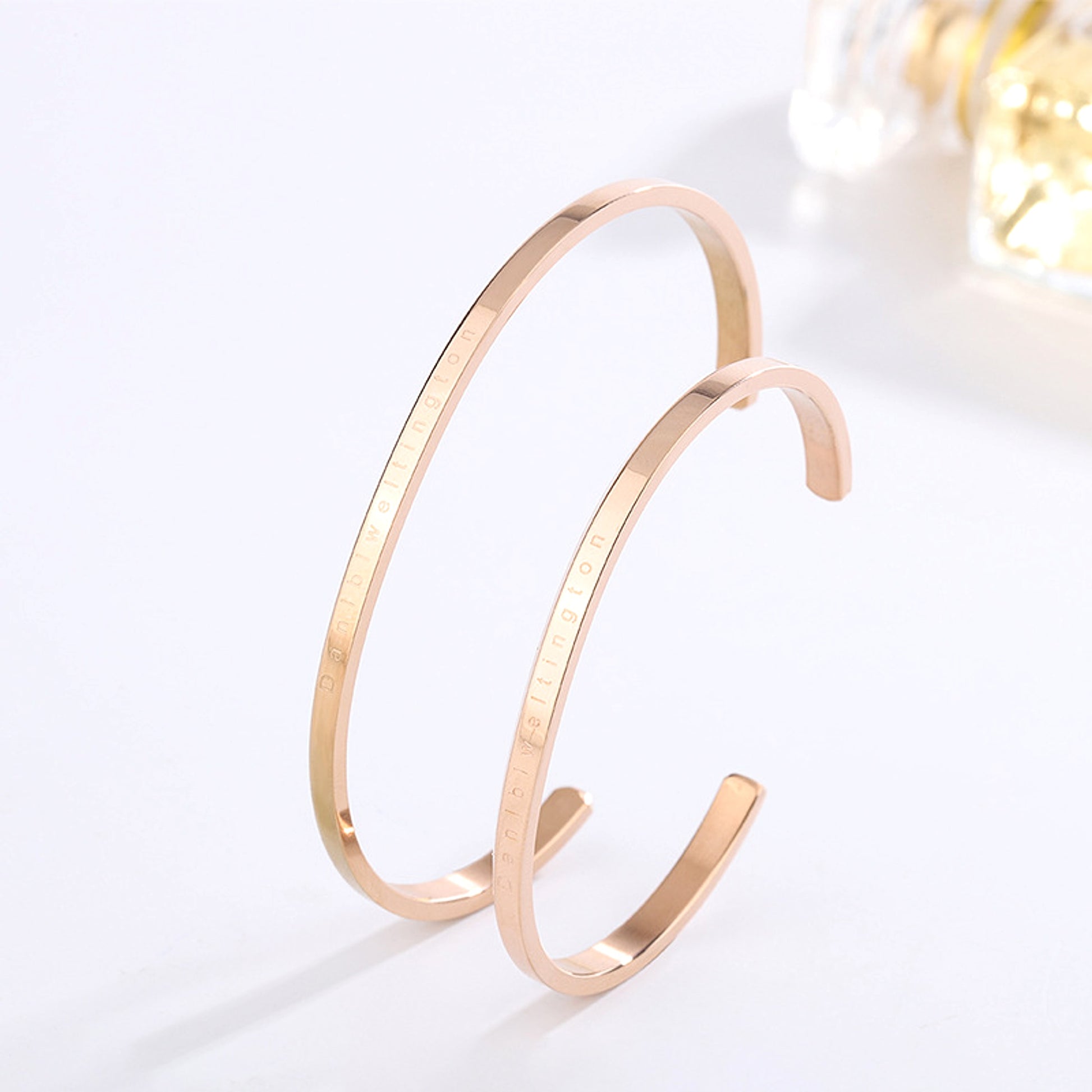 Minimalist Rose Gold Couple Bracelet – A Symbol of Love & Connection! - enhanced image 2