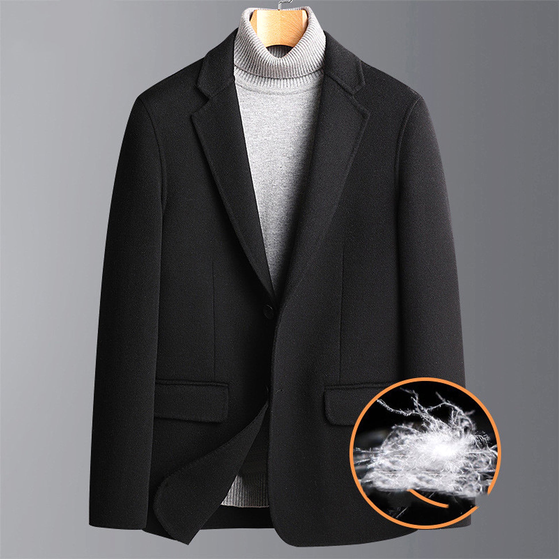 RoyalForm™ Men's Wool Coat – Luxury & Warmth for Winter - enhanced image 2