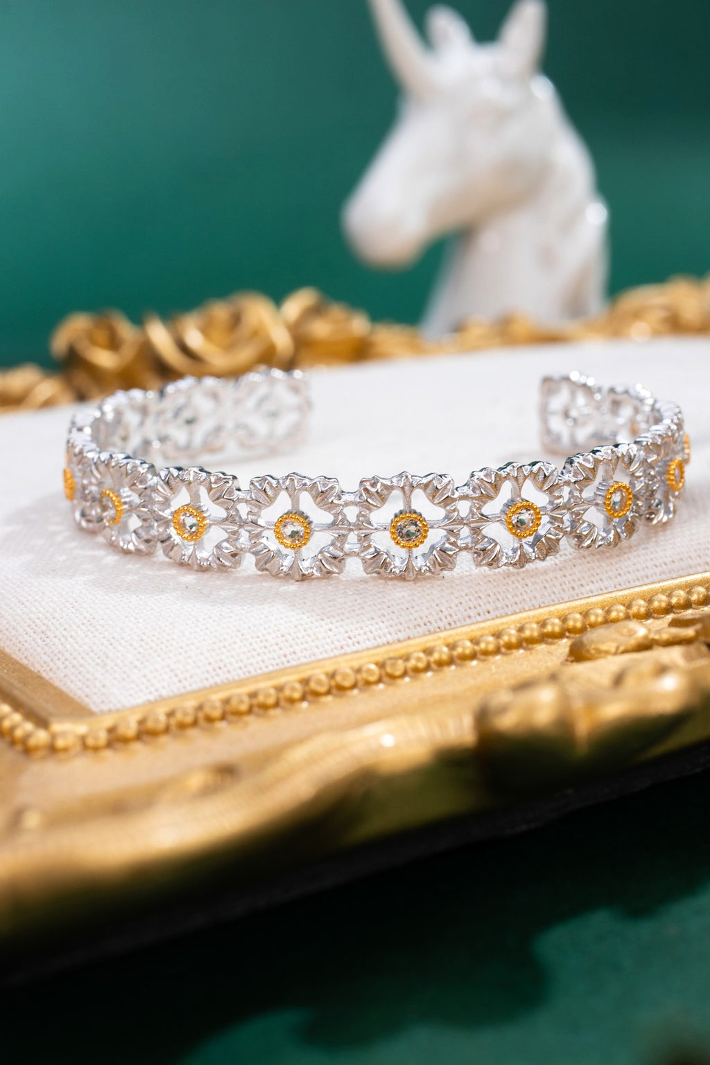 S925 Silver Natural Topaz Bracelet - enhanced image 2