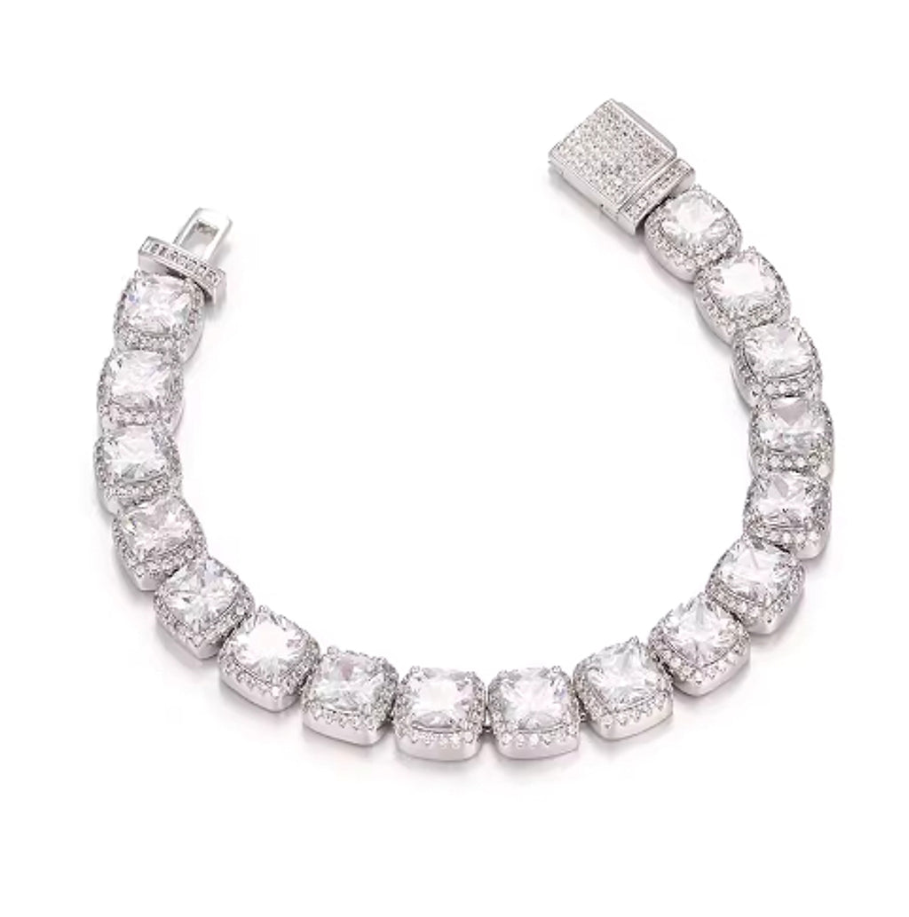 S925 Sterling Silver Hip Hop Jewelry Necklace 8mm Wide - enhanced image 2
