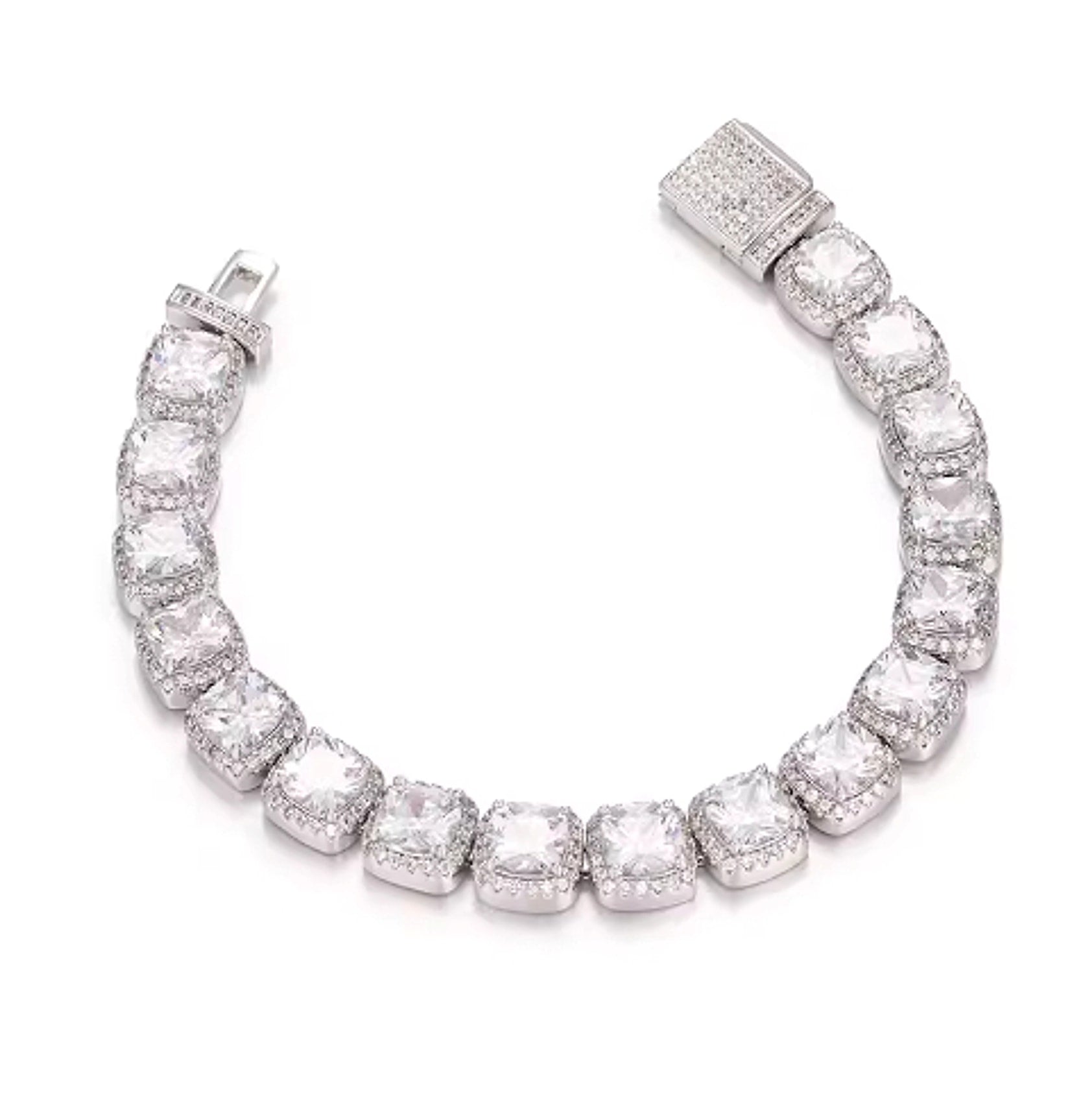 S925 Sterling Silver Hip Hop Jewelry Necklace 8mm Wide - enhanced image 2