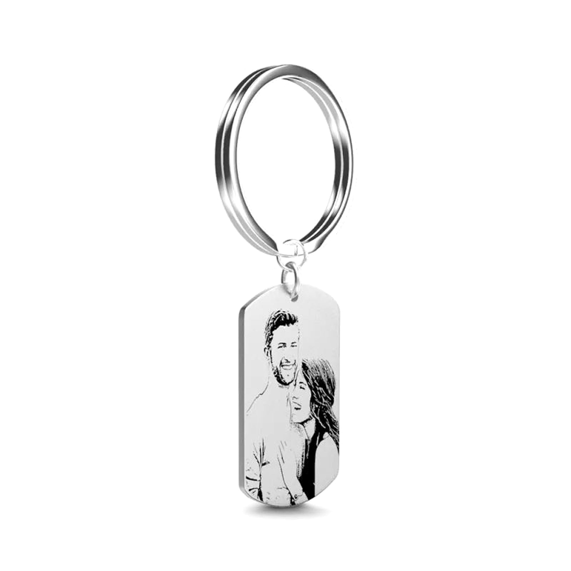 Personalized Photo Keychain – Custom S925 Sterling Silver Picture Pendant - enhanced image 2