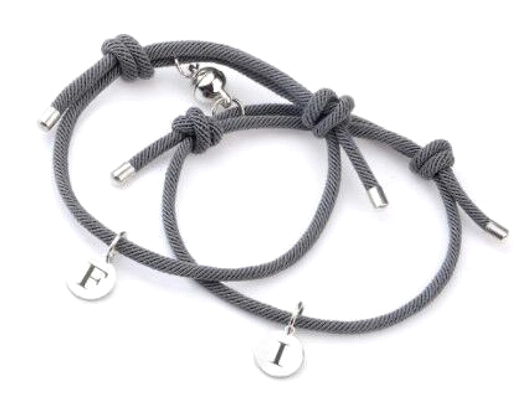 Simple Stainless Steel Magnetic Letter Bracelet – Couple & Friendship Bracelet - enhanced image 2