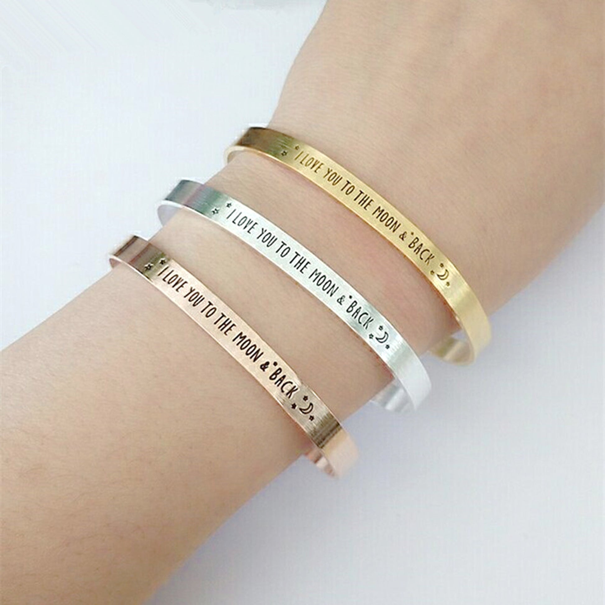 💖 Personalized Adjustable Cuff Bracelet – Your Words, Your Style - enhanced image 2