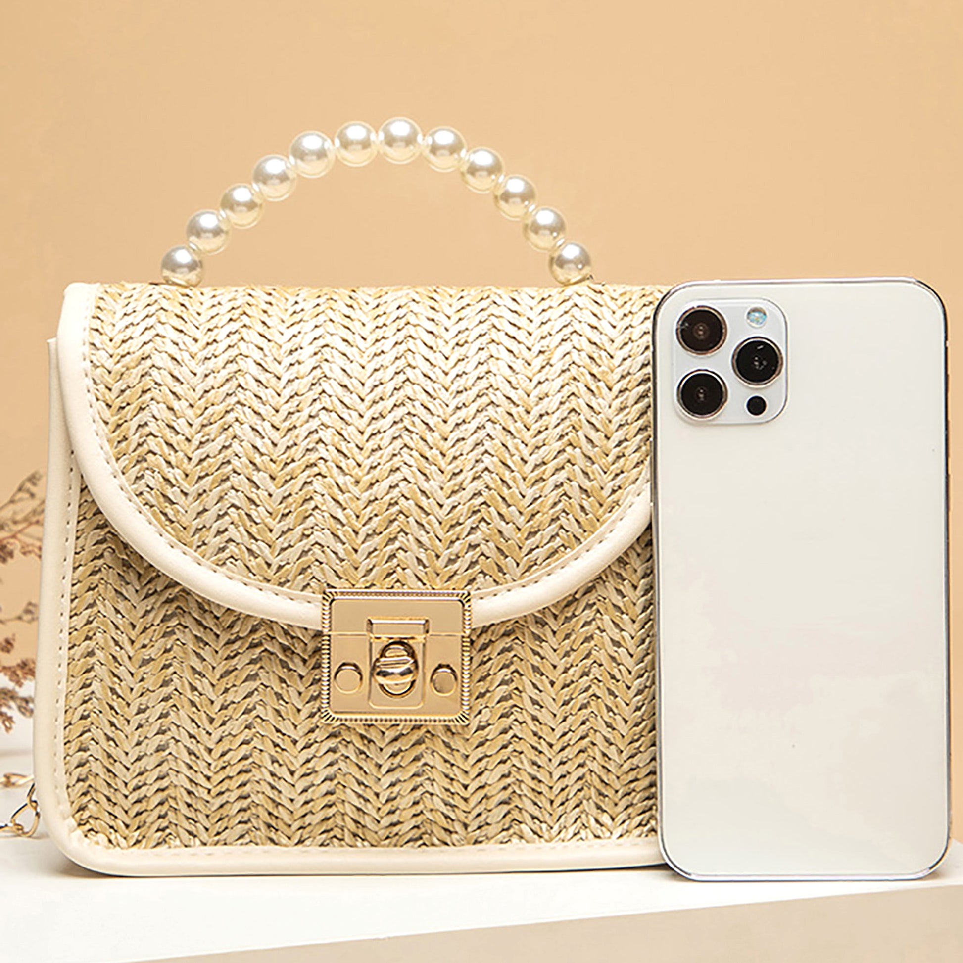 SolunaWeave™ – Petite Pearl Straw Bag - enhanced image 2