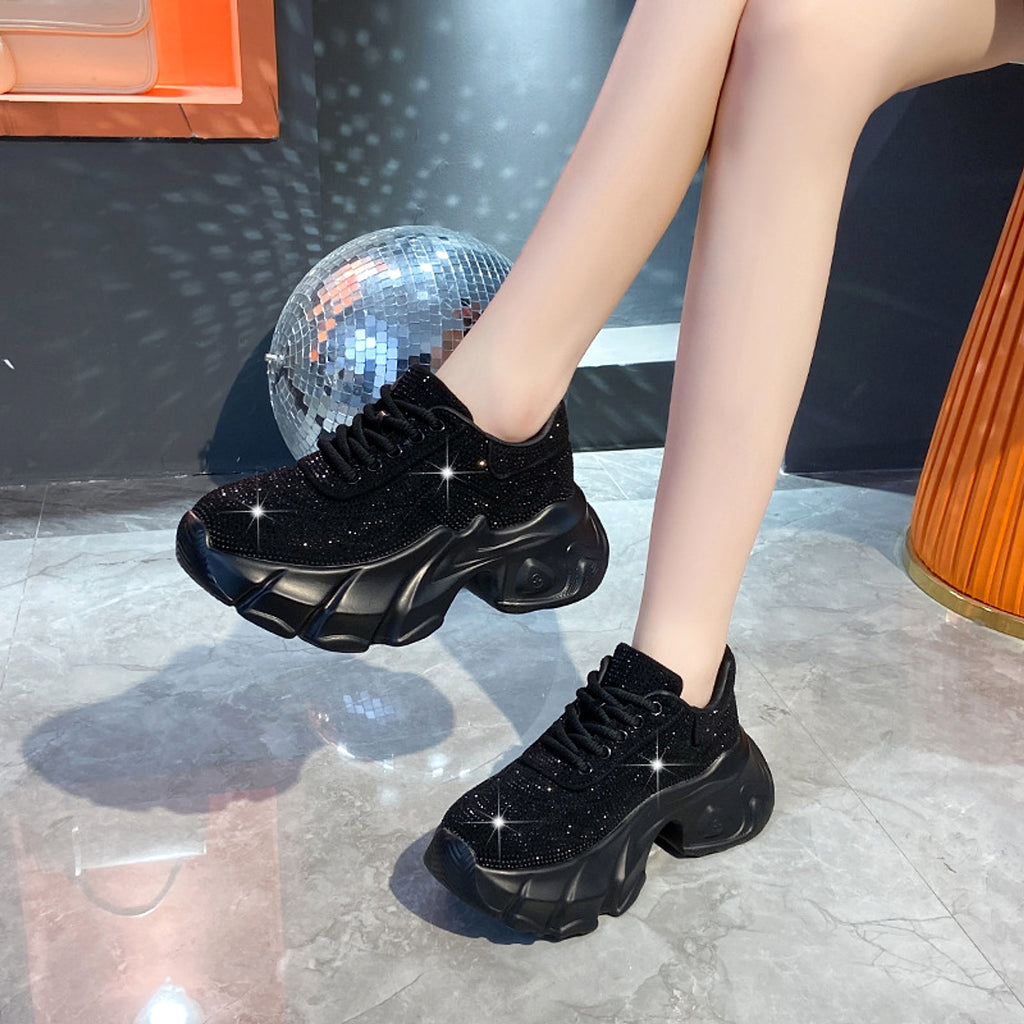 Spring And Autumn New Platform Heel Light Bottom Sports Style Height Increasing Women Shoes - enhanced image 2