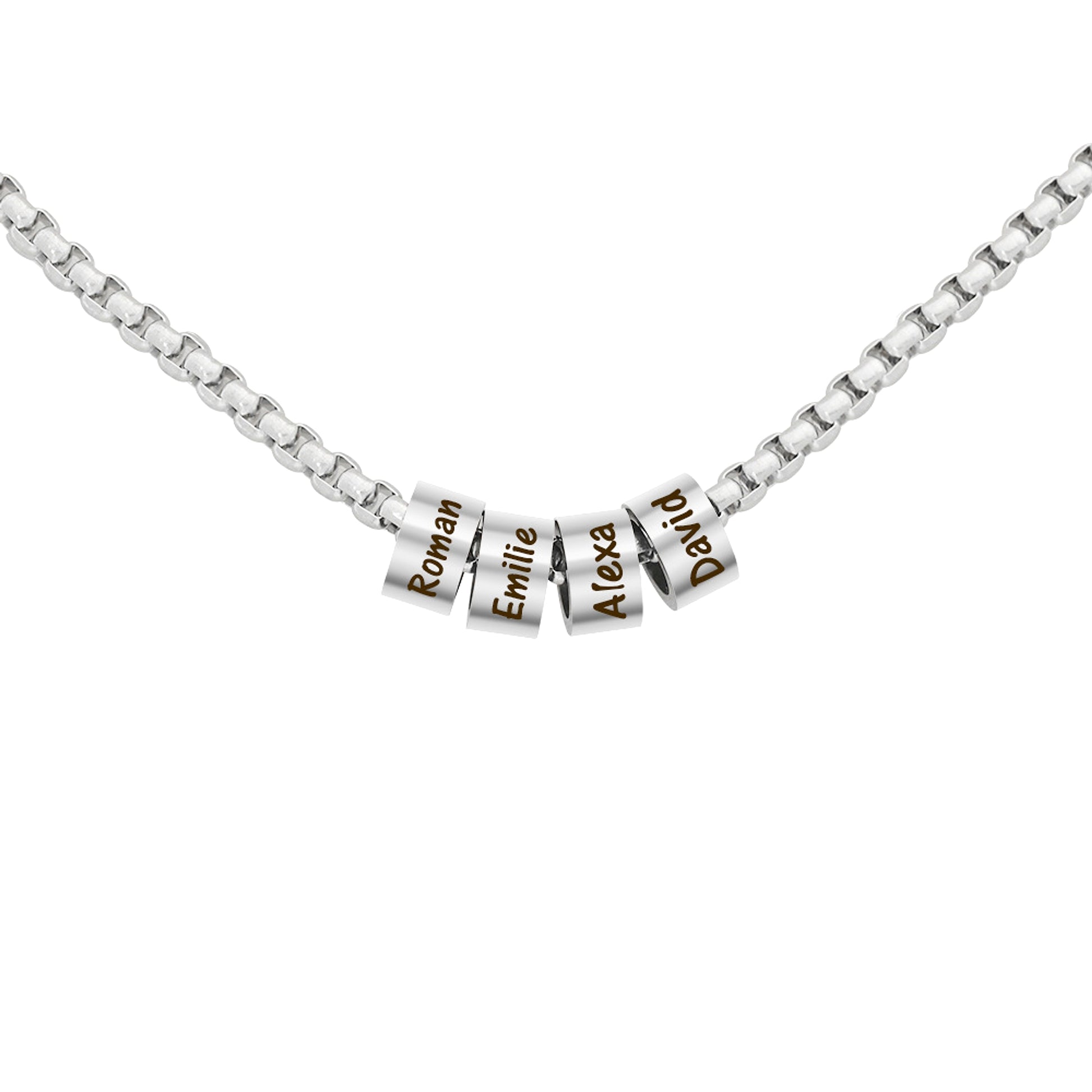 Minimalist Stainless Steel Beaded Necklace – Timeless & Elegant! - enhanced image 2