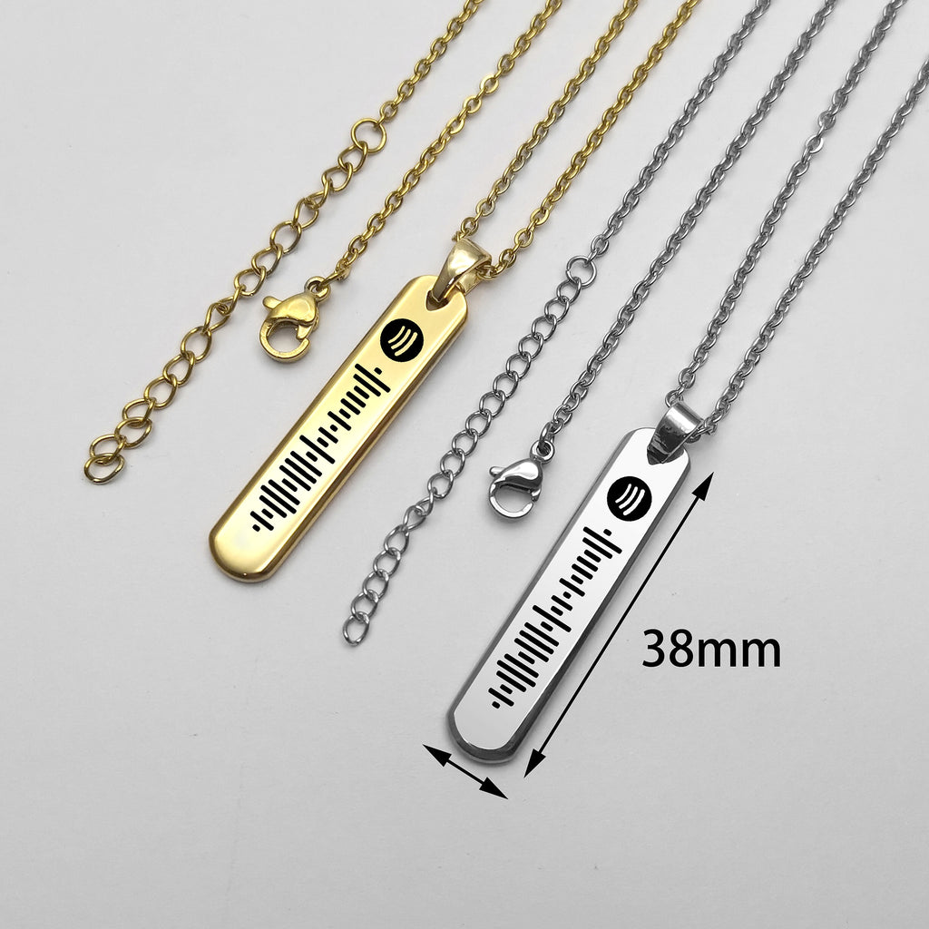 💎 Custom Bullet Necklace – Engraved Keepsake in Titanium Steel - enhanced image 2